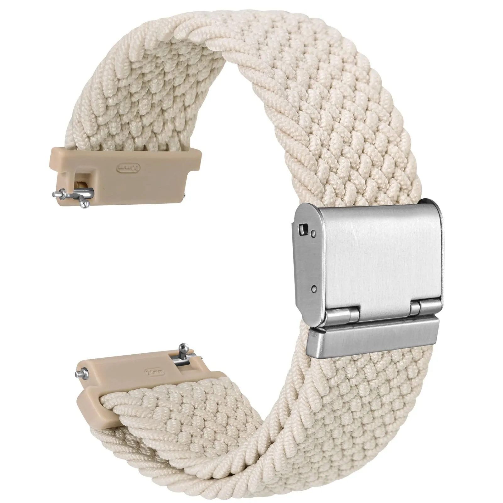 WOCCI 16mm Intrecciato Nylon Cinturino per Orologio da Uomo e da Donna, Regolabile Fibbia Argento (Galassia) - immagine 1