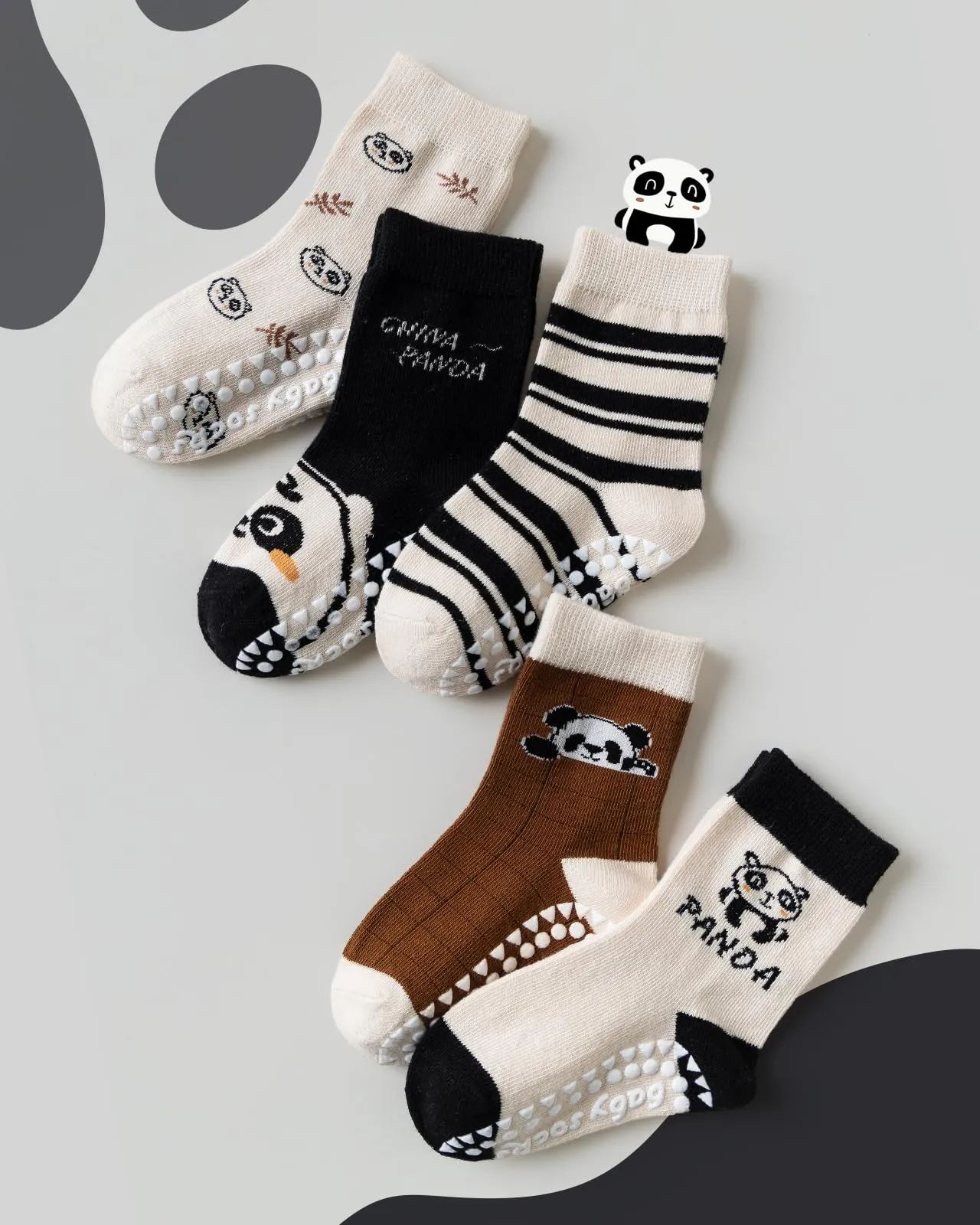 Kyopp 5 Paia Calzini per Bambini e Ragazze e Ragazzi Divertenti Calzini Animali in Cotone Unisex per Crew Socks 21-37 - immagine 7