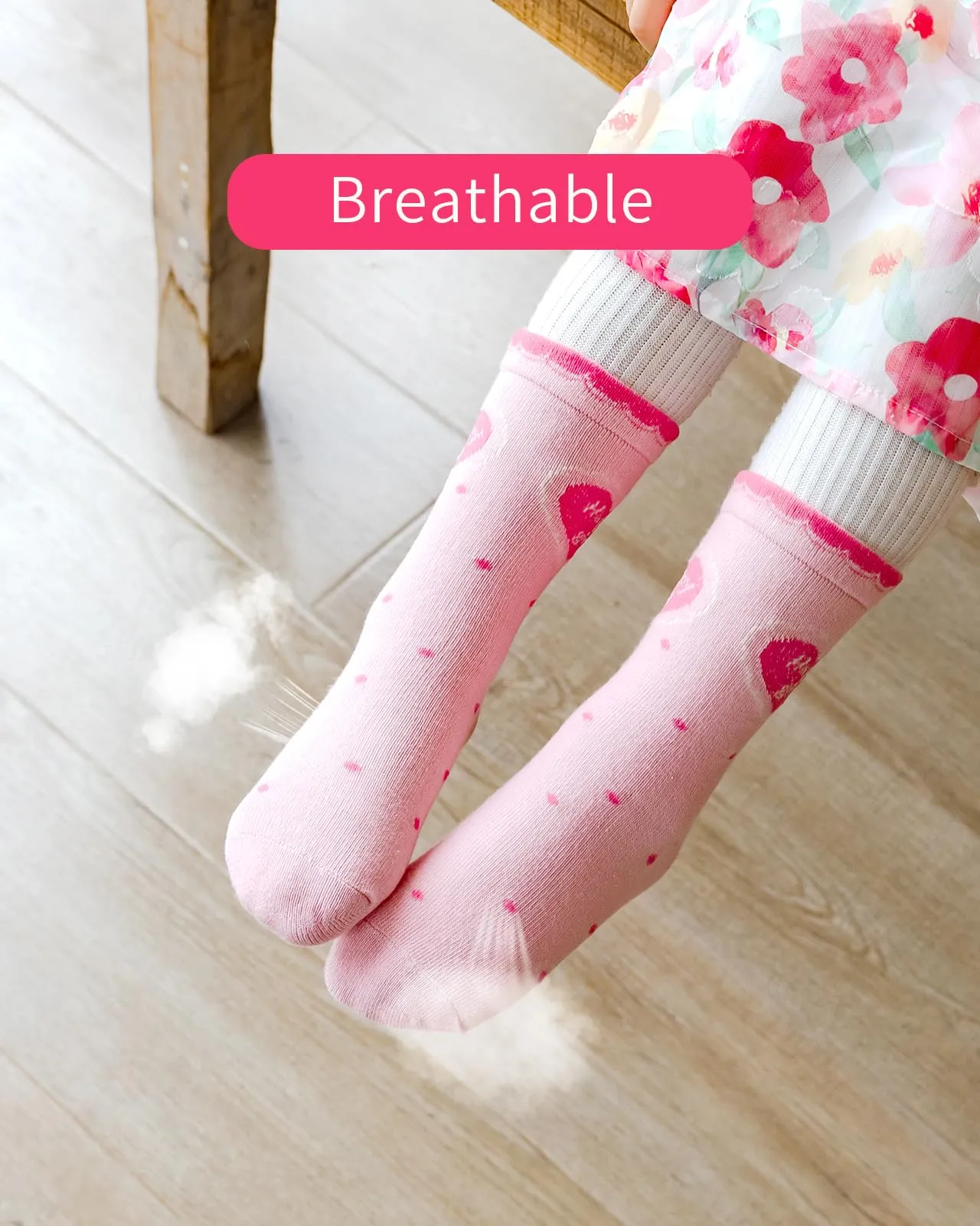 Kyopp 5 Paar Stoppersocken Kinder Baumwolle Socken Jungen Mädchen ABS Anti Rutsch Socken, 25-28 - immagine 6