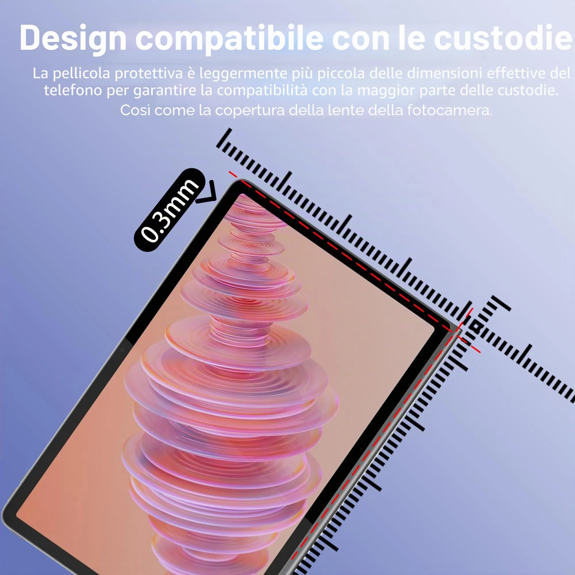 CAUHENYEE Pellicola Protettiva per Lenovo Tab Plus 2024 [11,5 Pollici] Vetro Temperato, [2+1] 2 Pezzi Vetro Protettivo + 1 Pezzo Protezione per Fotocamera, Proteggi Schermo in Vetro Durezza HD 9H - immagine 2