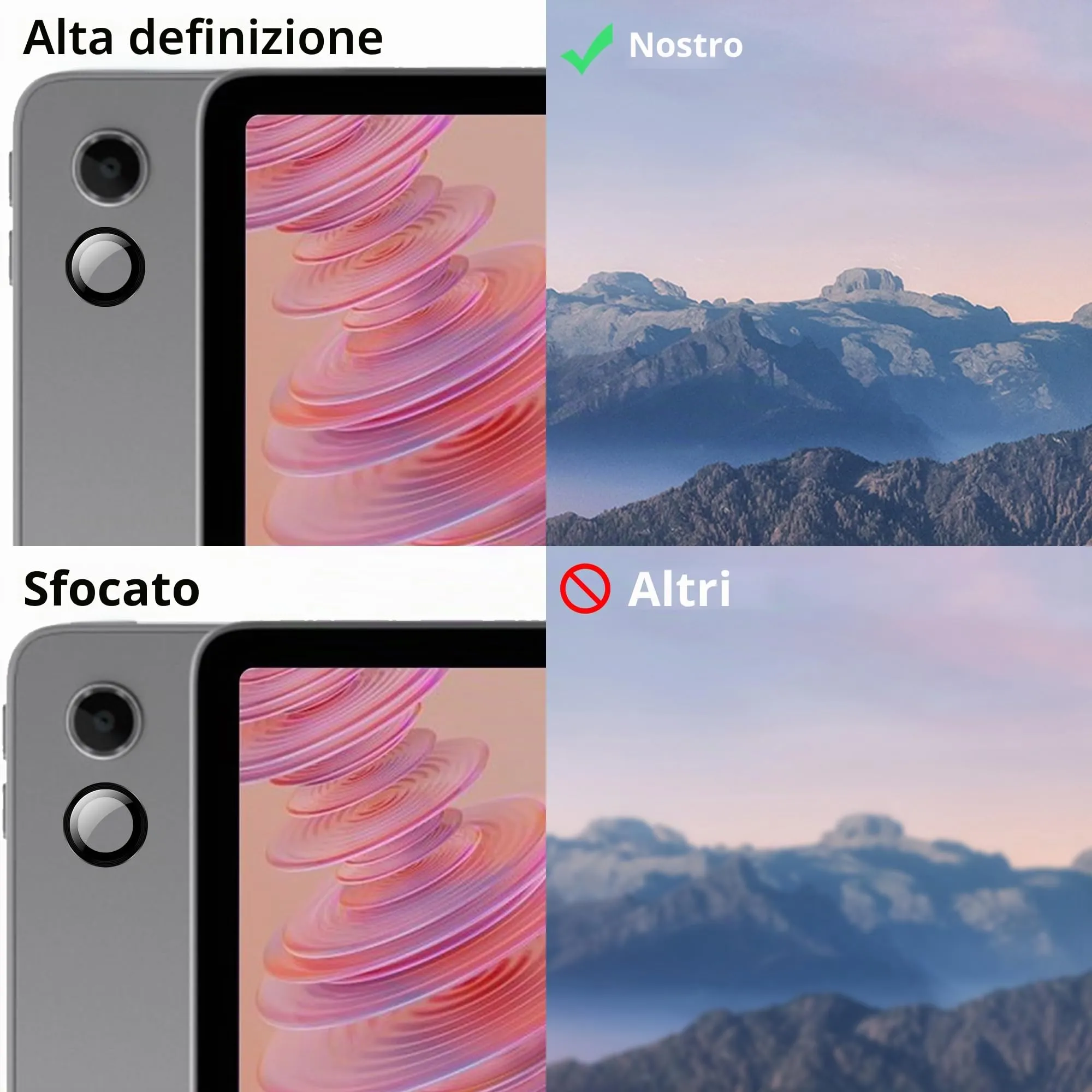 CAUHENYEE Pellicola Protettiva per Lenovo Tab Plus 2024 [11,5 Pollici] Vetro Temperato, [2+1] 2 Pezzi Vetro Protettivo + 1 Pezzo Protezione per Fotocamera, Proteggi Schermo in Vetro Durezza HD 9H - immagine 3