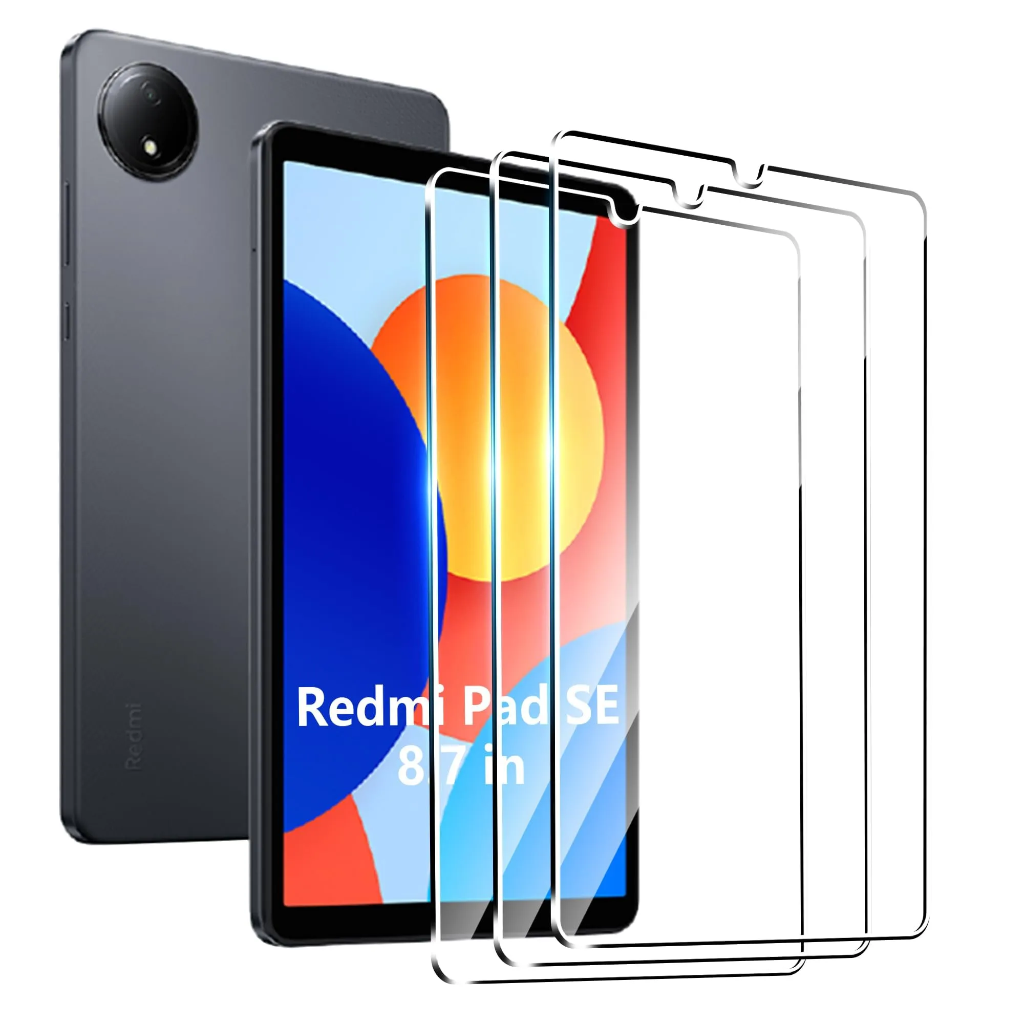 CAUHENYEE Pellicola Protettiva per Xiaomi Redmi Pad SE 8.7" Vetro Temperato, Confezione da 3 HD Trasparente Pellicola Protettiva in Vetro Protettiva per Xiaomi Redmi Pad SE 8.7", AntiGraffio - immagine 1