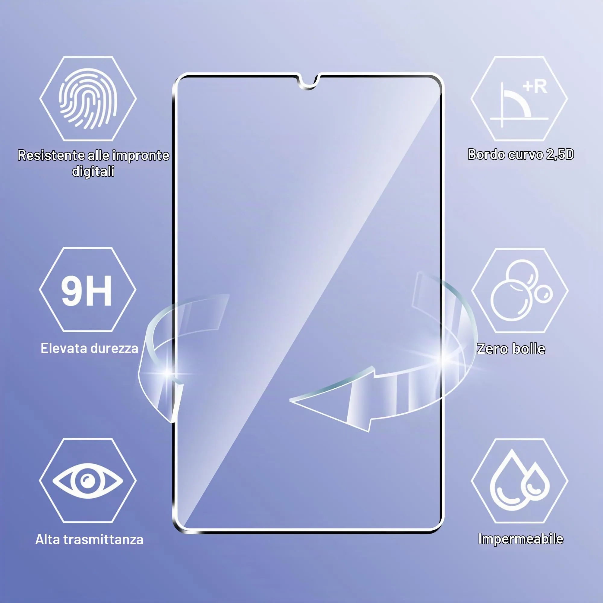 CAUHENYEE Pellicola Protettiva per Xiaomi Redmi Pad SE 8.7" Vetro Temperato, Confezione da 3 HD Trasparente Pellicola Protettiva in Vetro Protettiva per Xiaomi Redmi Pad SE 8.7", AntiGraffio - immagine 2