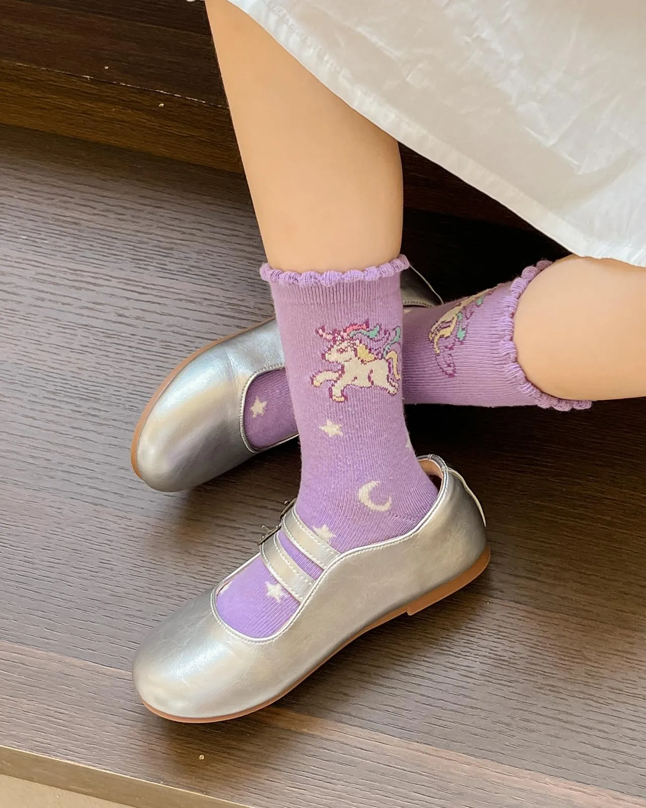 Kyopp 10 Paia Calzini per Bambini e Ragazze e Ragazzi Divertenti Calzini Animali in Cotone Unisex per Crew Socks 21-37 - immagine 2