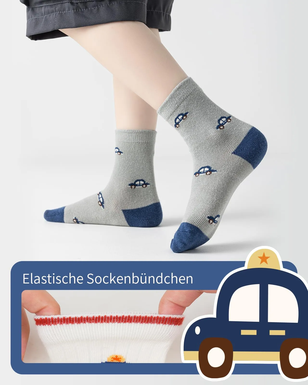 Kyopp 10 Paia Calzini per Bambini e Ragazze e Ragazzi Divertenti Calzini Animali in Cotone Unisex per Crew Socks 21-37 - immagine 4
