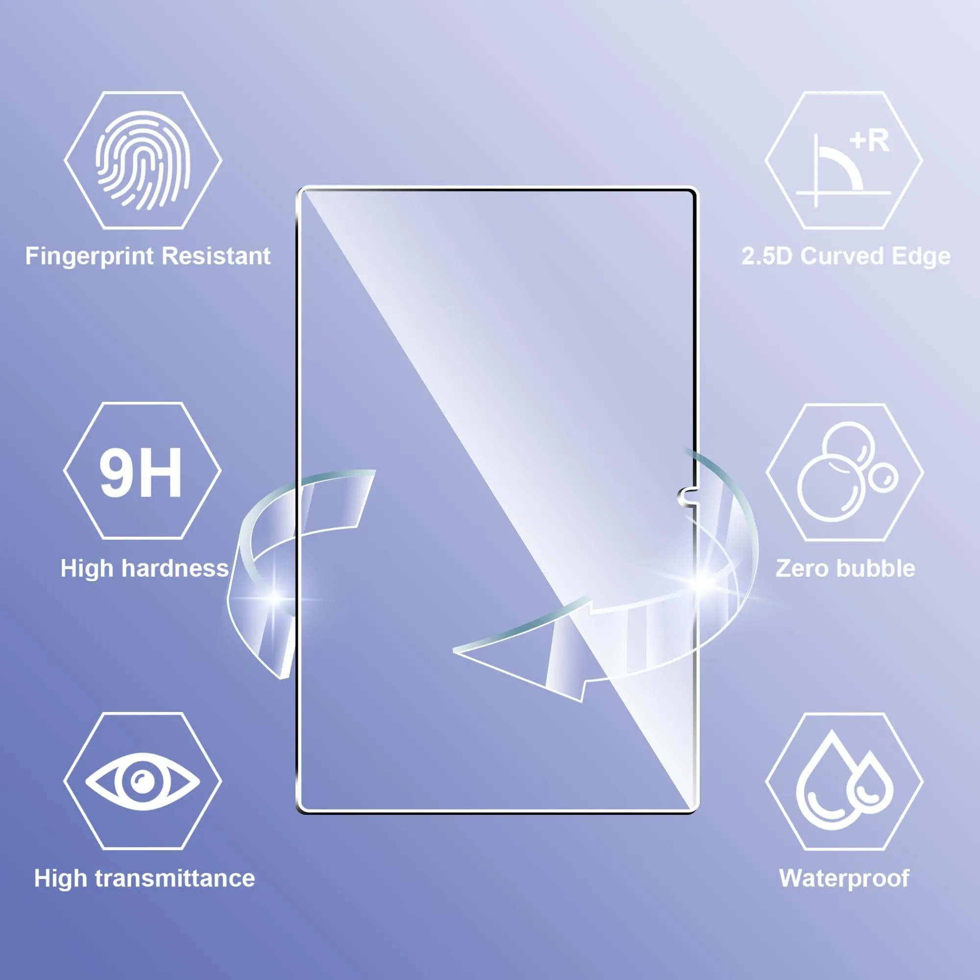 CAUHENYEE Pellicola Protettiva per Lenovo ldea Tab Pro 12.7" 2025/Lenovo Yoga Tab Plus 12.7" 2025 Vetro Temperato, AntiGraffio - immagine 2
