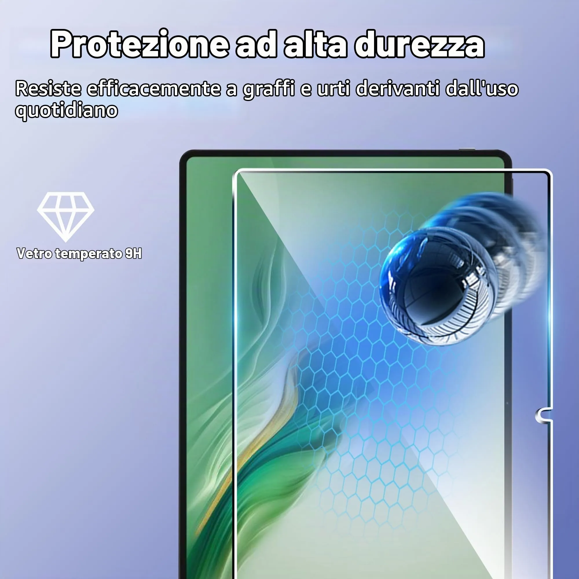 CAUHENYEE Pellicola Protettiva per Honor Magic Pad 2 12.3" Vetro Temperato, Confezione da 2 HD Trasparente Pellicola Protettiva in Vetro Protettiva per Honor Magic Pad 2 12.3", AntiGraffio - immagine 5