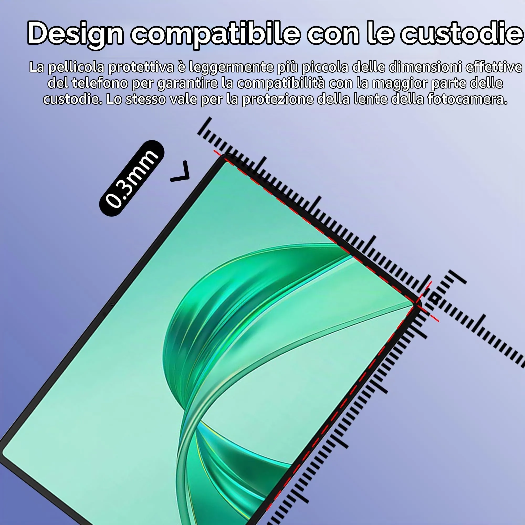 CAUHENYEE Pellicola per Honor Pad X8a / Honor Pad X8b (2024/2026) 11" Vetro temperato, 2X Pellicola protettiva in Vetro Temperato + 2X Protezione Fotocamera, Pellicola per Honor Pad X8a Kids Edition - immagine 2