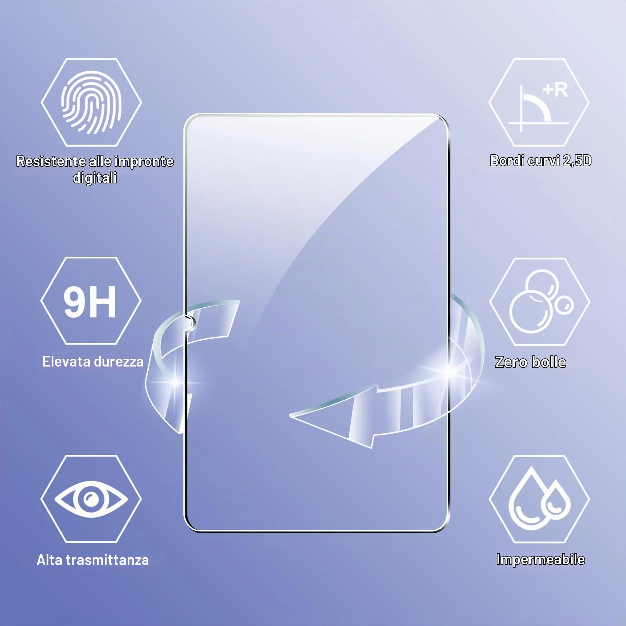 CAUHENYEE Pellicola per Honor Pad X8a / Honor Pad X8b (2024/2026) 11" Vetro temperato, 2X Pellicola protettiva in Vetro Temperato + 2X Protezione Fotocamera, Pellicola per Honor Pad X8a Kids Edition - immagine 4