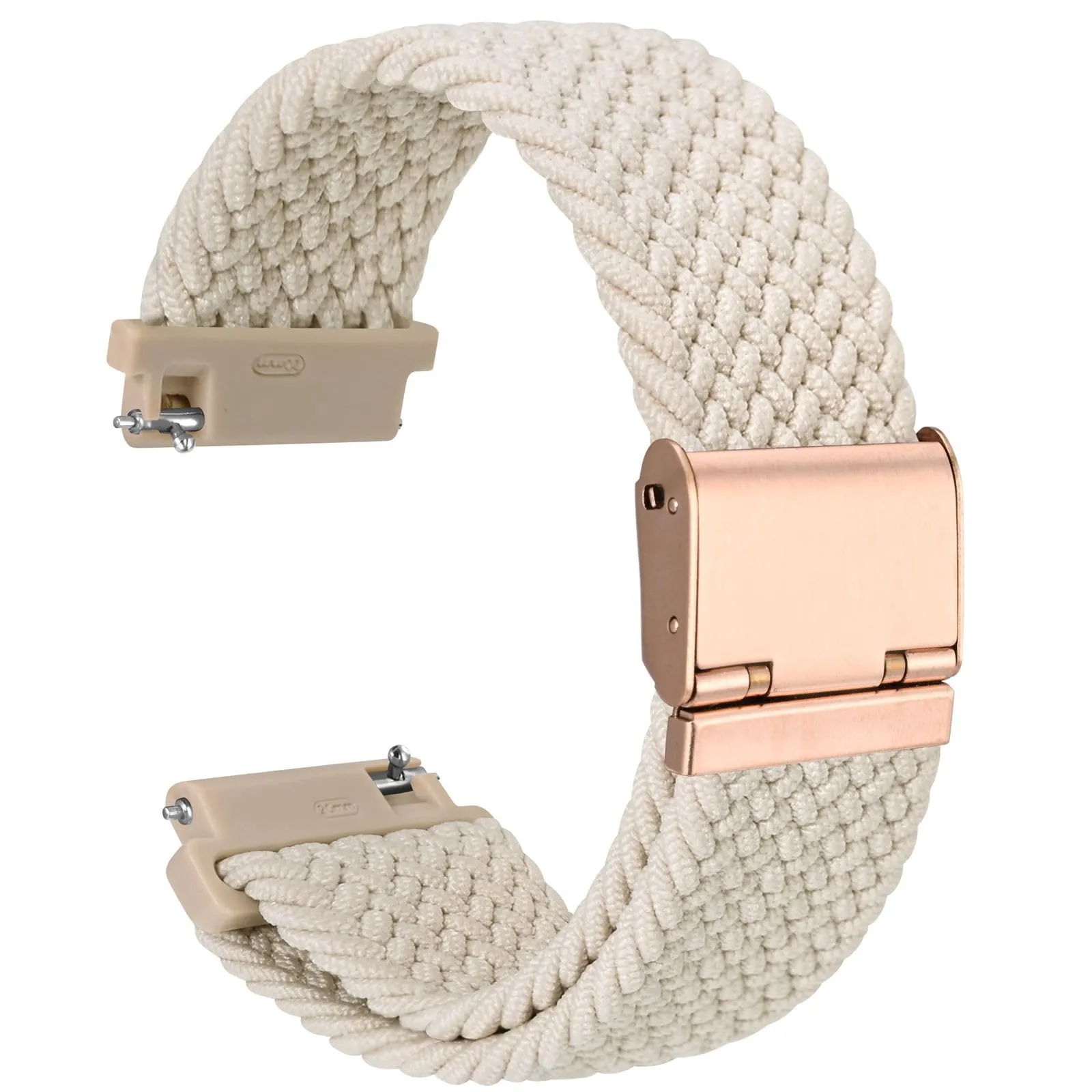 WOCCI 20mm Intrecciato Nylon Cinturino per Orologio da Uomo e da Donna, Regolabile Fibbia Oro Rosa (Galassia) - immagine 1