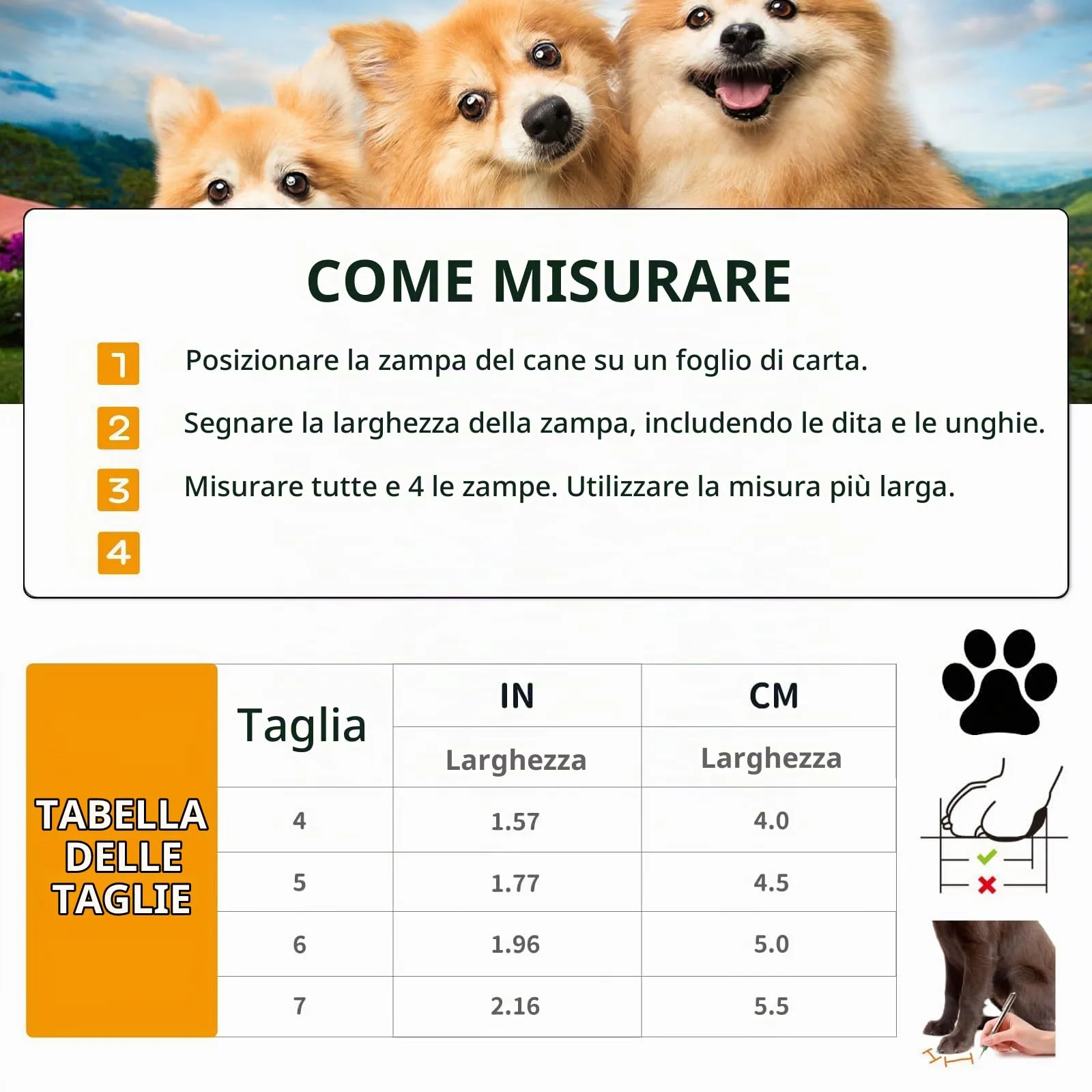 PPGGOPP Scarpe per Cani, 4 Pezzi Stivali Protettivi per Cani Antiscivolo con Cinghie Riflettenti, Impermeabili, per Cani di Piccola e Media Taglia (Nero 5) - immagine 3