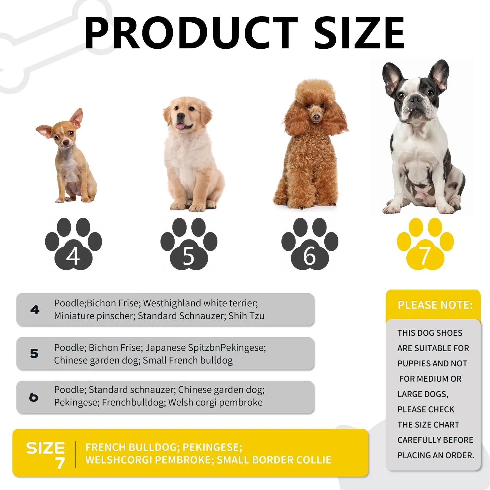 Paw Protector Scarpe impermeabili per cani piccoli e medi, 4 pezzi stivali antiscivolo con cinghie riflettenti cane - immagine 4