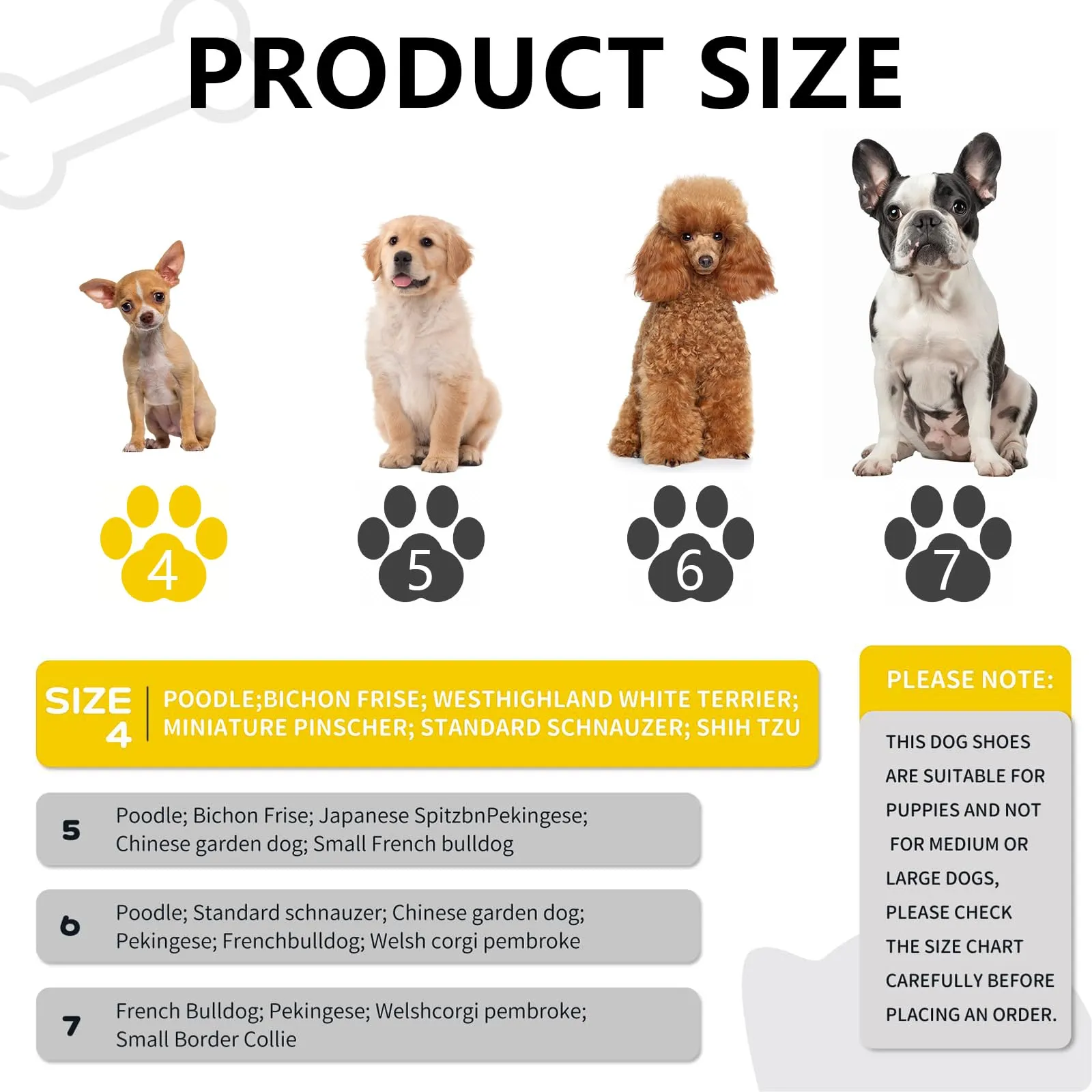Paw Protector Scarpe impermeabili per cani piccoli e medi, 4 pezzi stivali antiscivolo con cinghie riflettenti cane - immagine 4