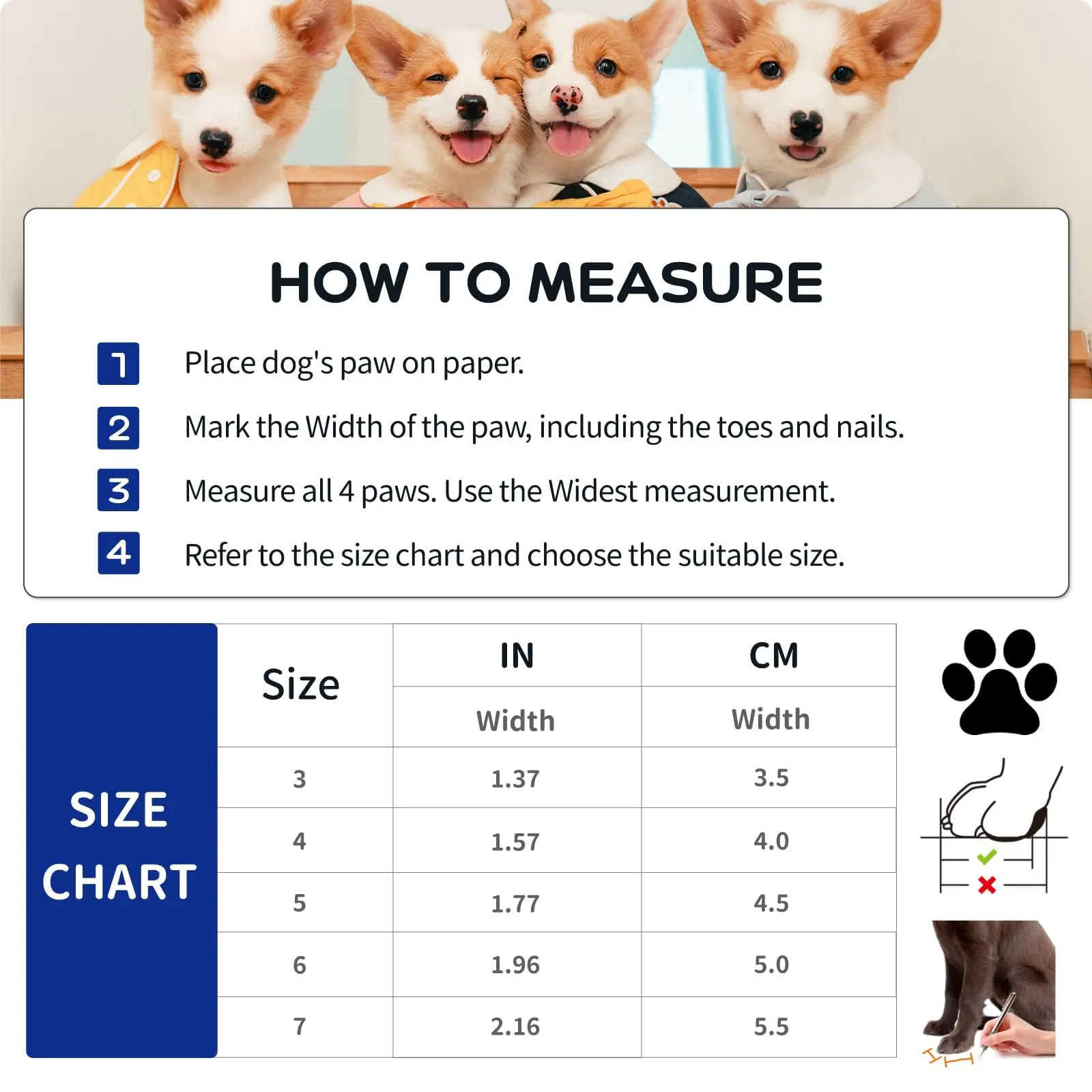 PPGGOPP Scarpe per cani, protezione zampe, 4 pezzi, stivali per cani invernali, stivali da neve, comode traspiranti, cinghie riflettenti, per piccoli, medi, sport all'aria aperta (blu 5) - immagine 2