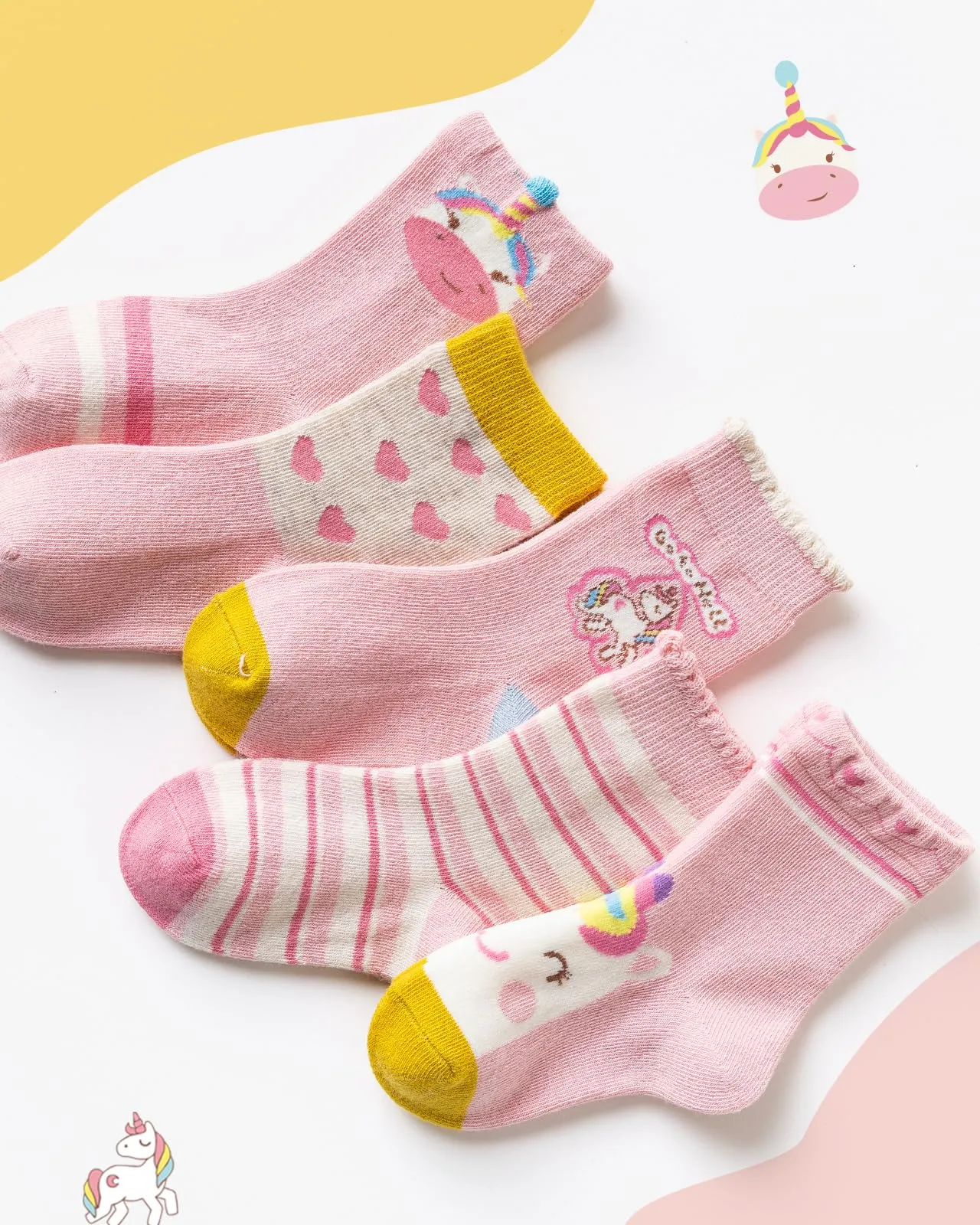 Kyopp 10 Paia Calzini per Bambini e Ragazze e Ragazzi Divertenti Calzini Animali in Cotone Unisex per Crew Socks 21-37 - immagine 3