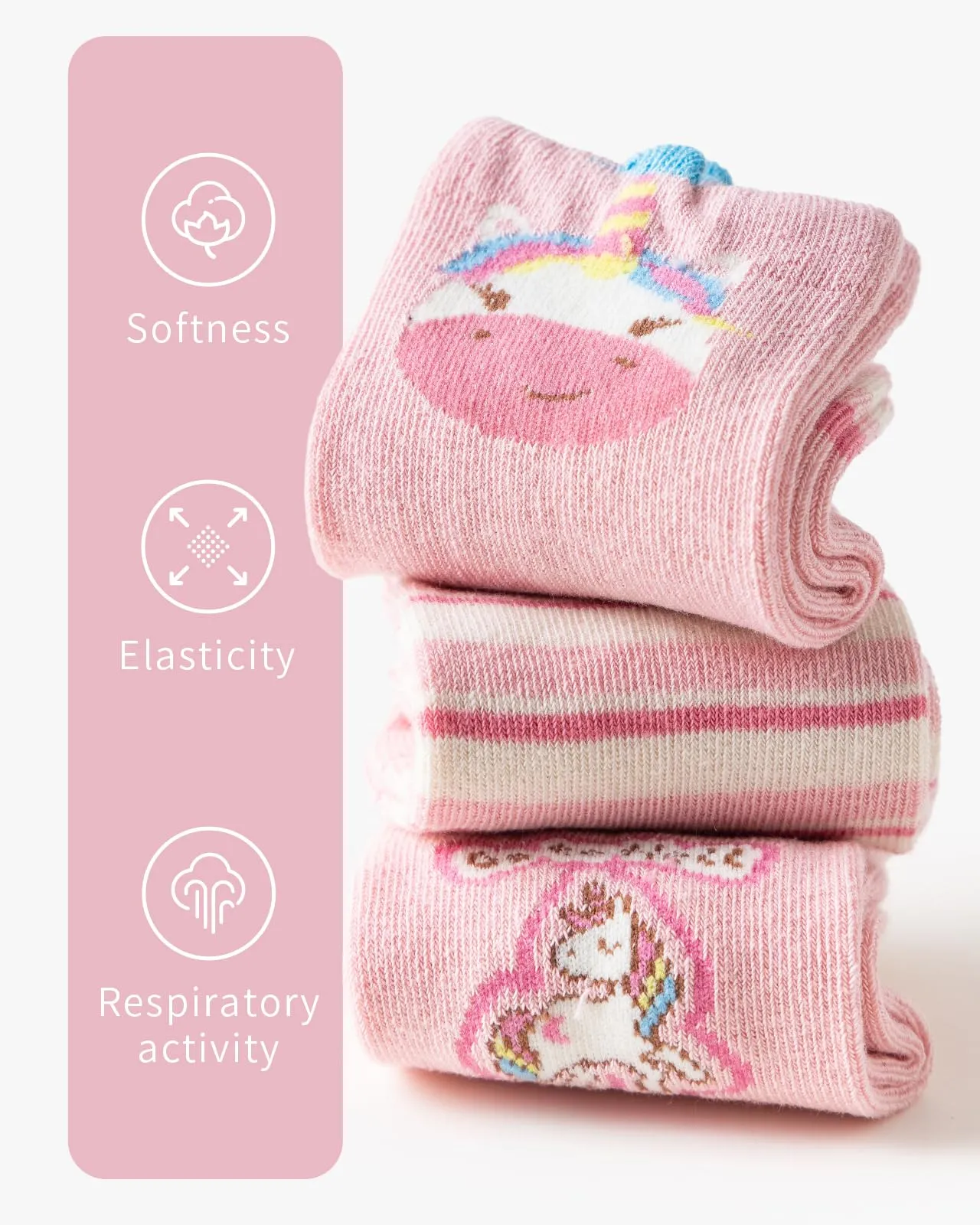 Kyopp 10 Paia Calzini per Bambini e Ragazze e Ragazzi Divertenti Calzini Animali in Cotone Unisex per Crew Socks 21-37 - immagine 5