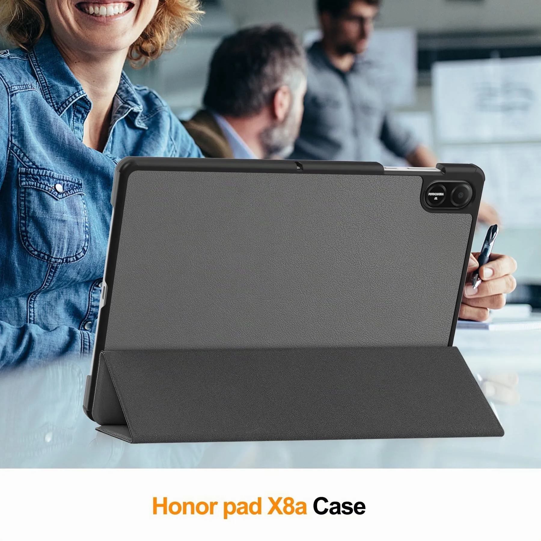 idudao Custodia rigido per 11" Honor Pad X8a X8b, Folio Cover Case per Tablet 11 Pollici X8a(2024) X8b(2026), Grigio - immagine 7