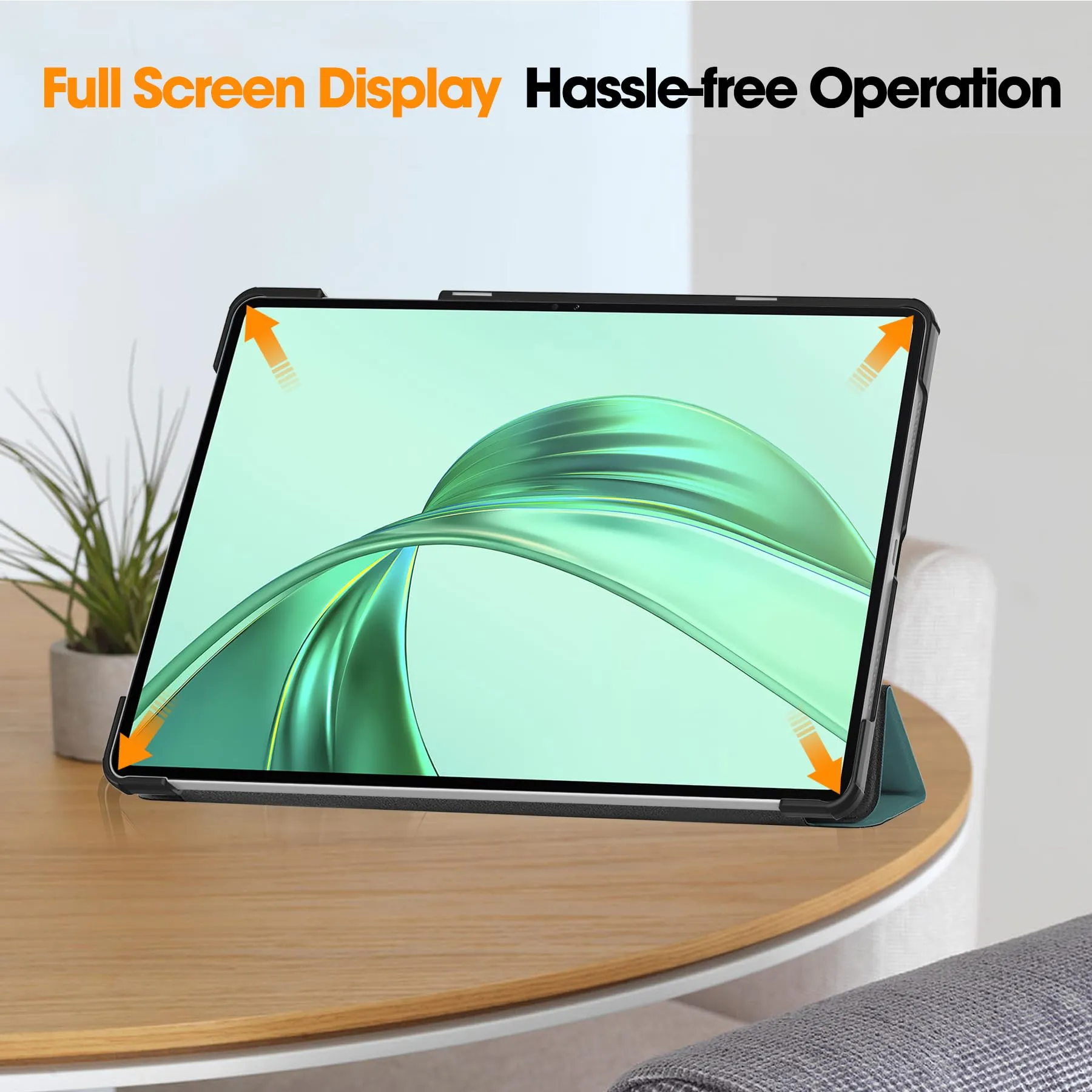 idudao Custodia rigido per 11" Honor Pad X8a X8b, Folio Cover Case per Tablet 11 Pollici X8a(2024) X8b(2026), Verde Scuro - immagine 3