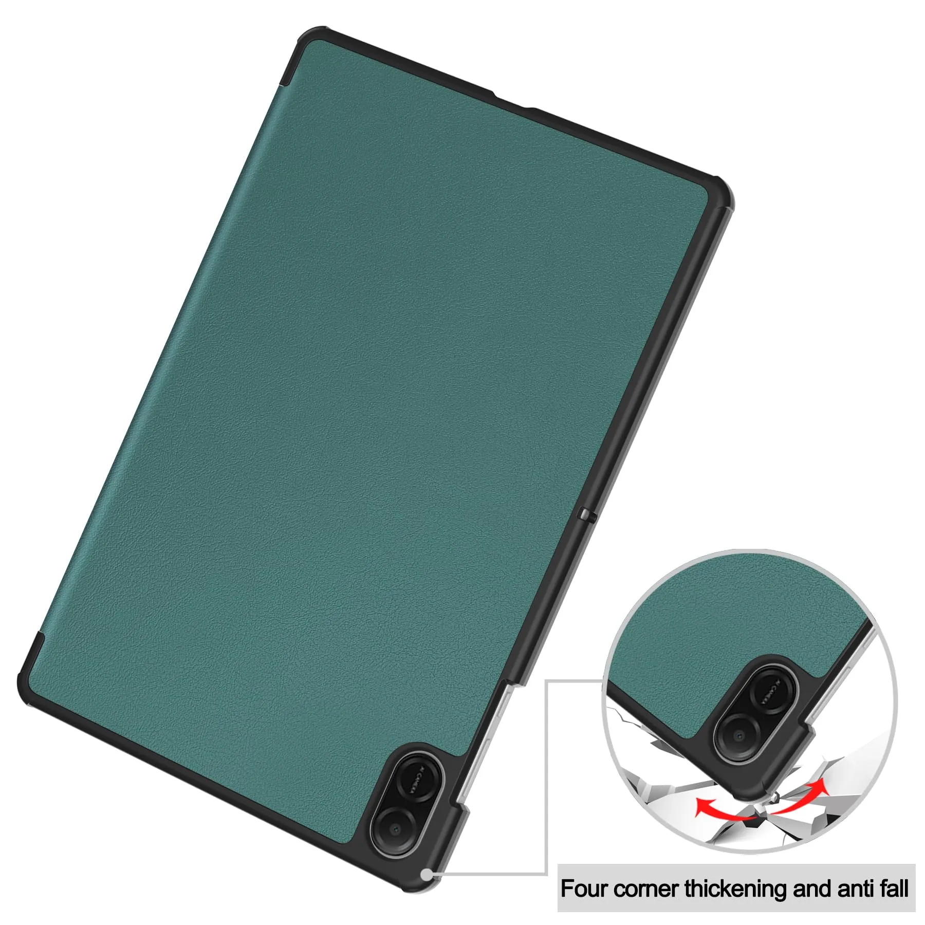 idudao Custodia rigido per 11" Honor Pad X8a X8b, Folio Cover Case per Tablet 11 Pollici X8a(2024) X8b(2026), Verde Scuro - immagine 5