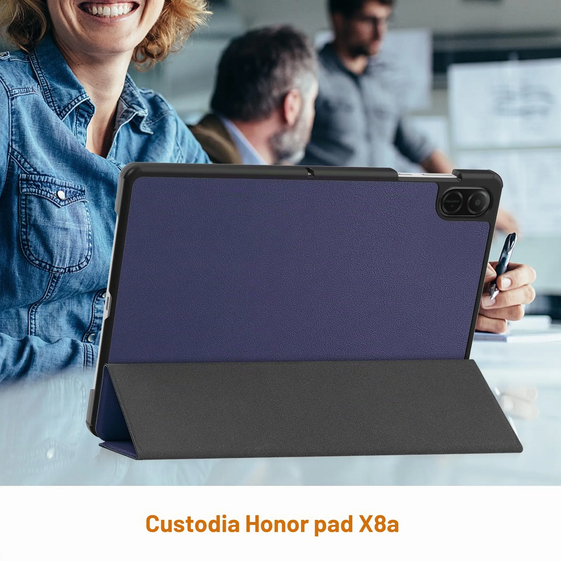 idudao Custodia rigido per 11" Honor Pad X8a X8b, Folio Cover Case per Tablet 11 Pollici X8a(2024) X8b(2026), Blu Drak - immagine 7