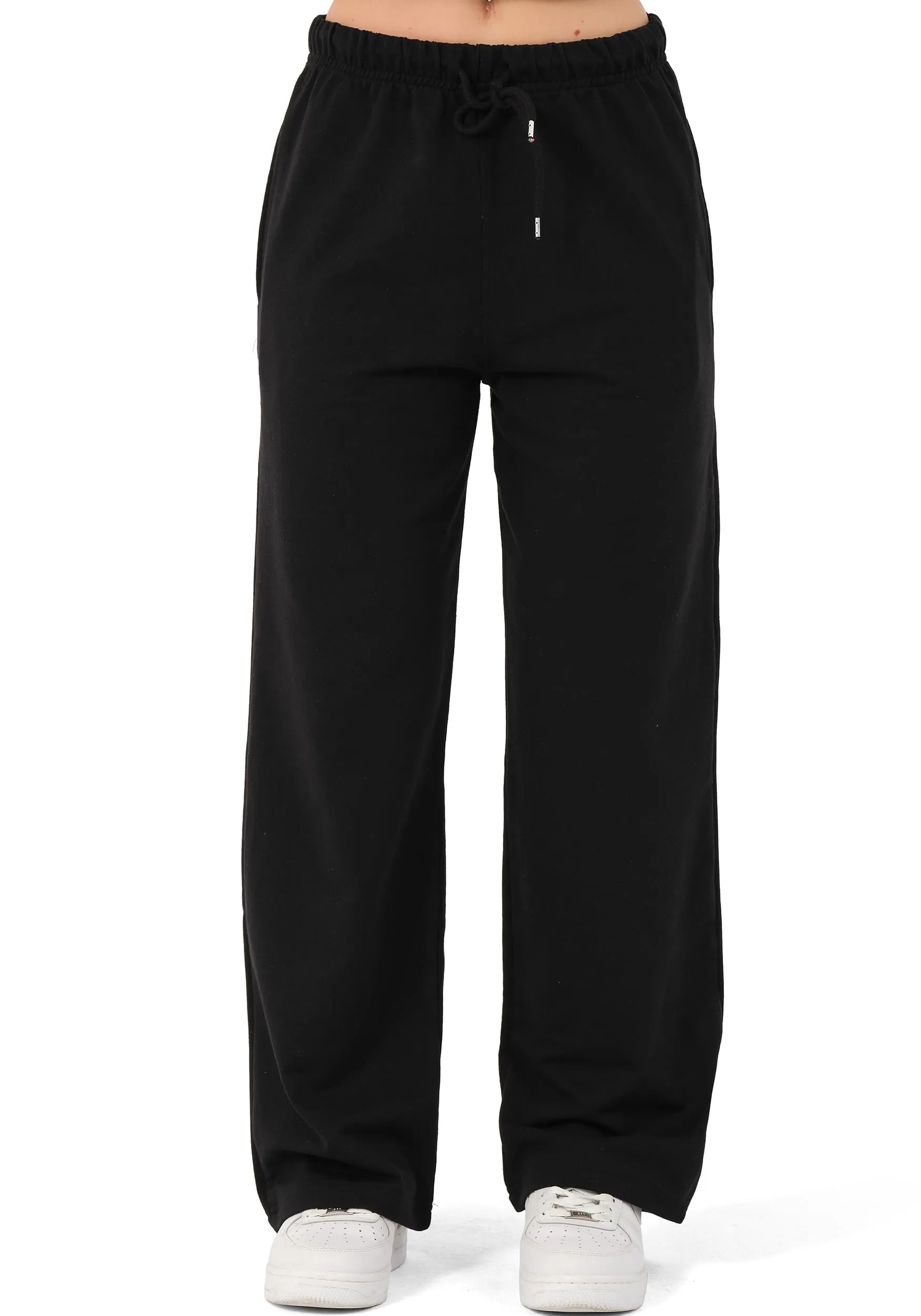 ROSS CAMP Pantaloni Tuta Donna Cotone – Pantaloni Sportivi Gamba Larga - immagine 5