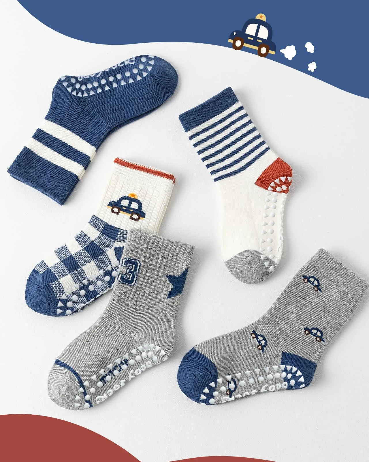 Kyopp 5 Paia Calzini per Bambini e Ragazze e Ragazzi Divertenti Calzini Animali in Cotone Unisex per Crew Socks 21-37 - immagine 6