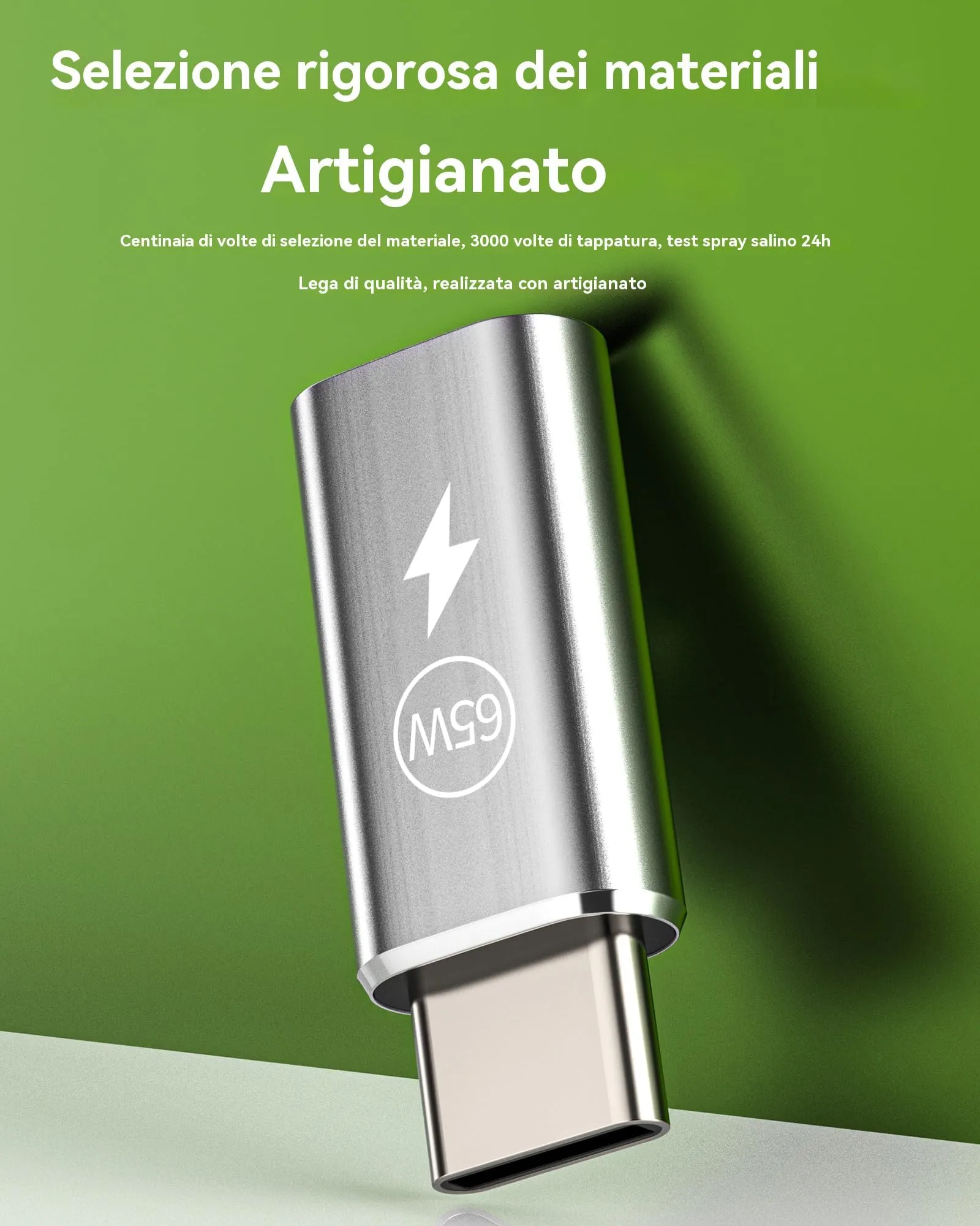 65W Adattatore da Per Lightning Femmina a USB C Maschio Caricabatterie Adattatori (3 Pack)per Apple per iPhone 16 15 Pro Max per iPad Air compatibile per Samsung Ricarica Tipo C Accessori Convertitore - immagine 5