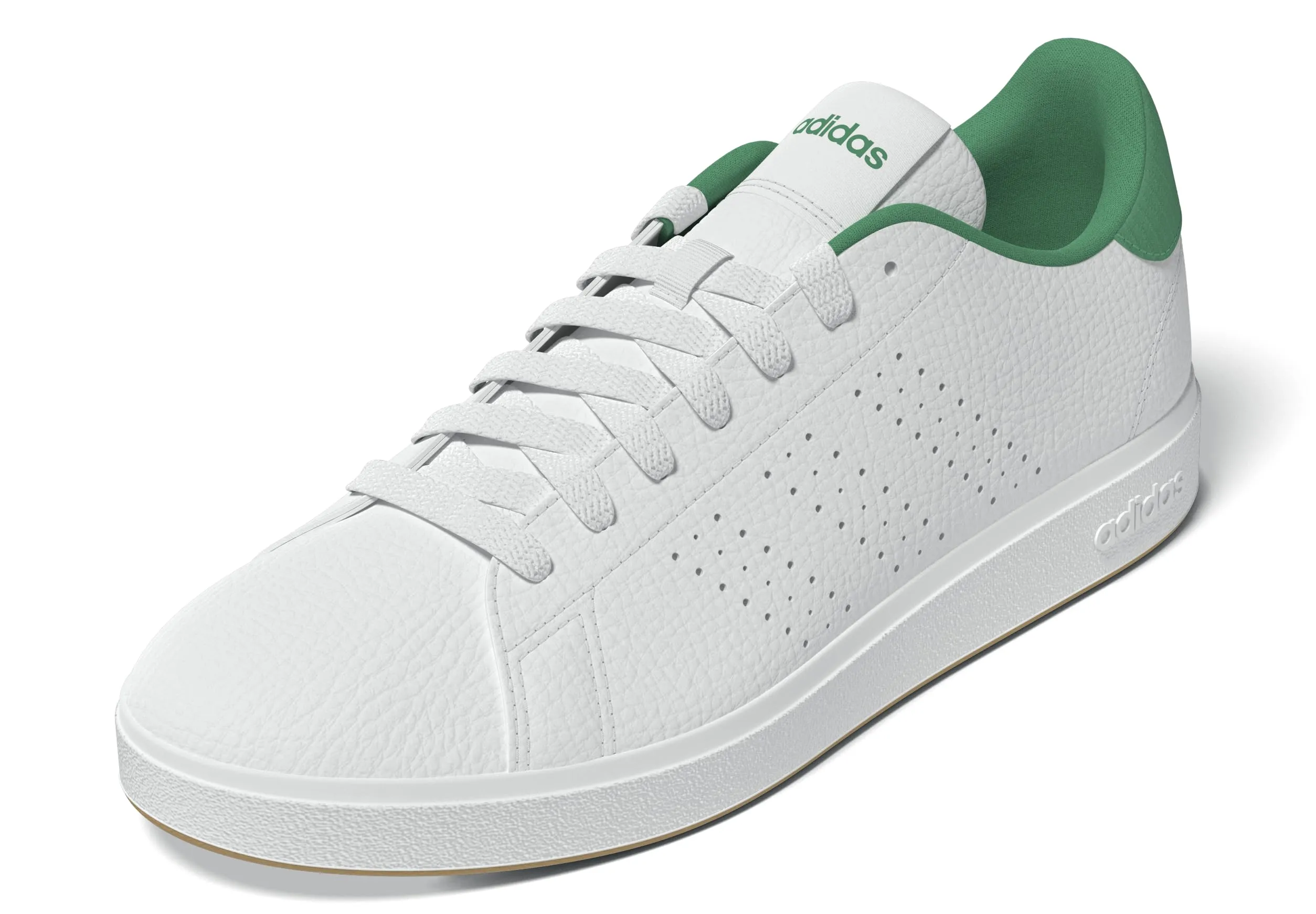 Adidas Uomo Advantage Base 2.0 Shoes, Ftwr White/Ftwr White/Semi Court Green, 36 EU - immagine 9