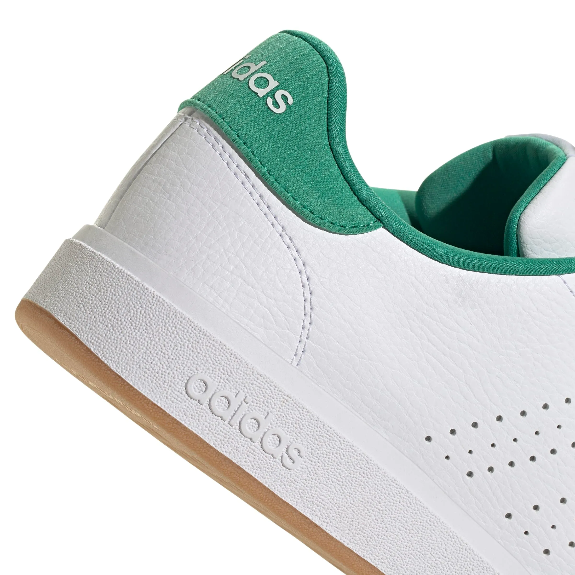 Adidas Uomo Advantage Base 2.0 Shoes, Ftwr White/Ftwr White/Semi Court Green, 40 EU - immagine 4