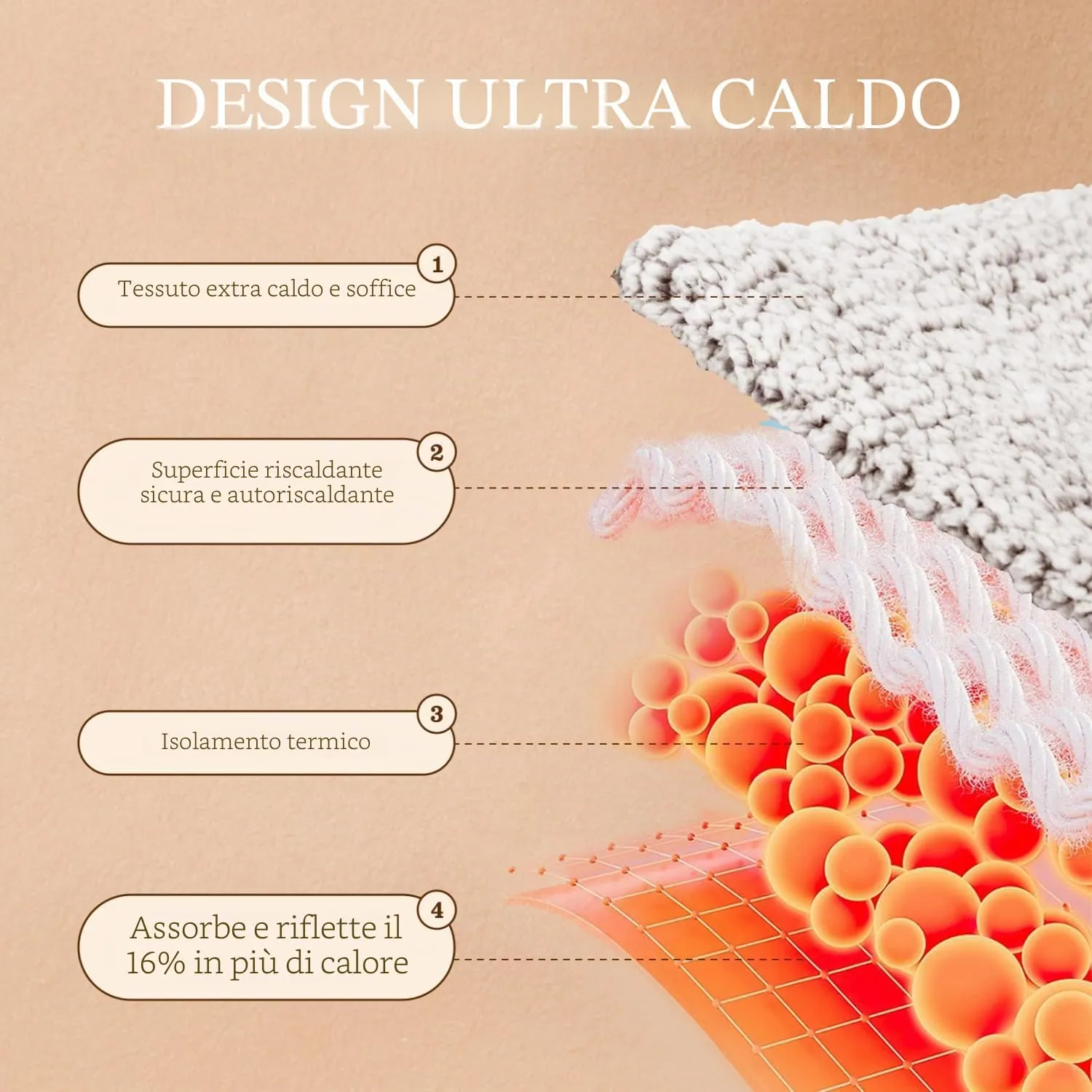 Nobleza Coperta Autoriscaldante per Cani e Gatti, Tappetino Riscaldante per Animali Domestici, Eco-Friendly Impermeabile Antiscivolo Lavabile, 50 x 70cm - immagine 3
