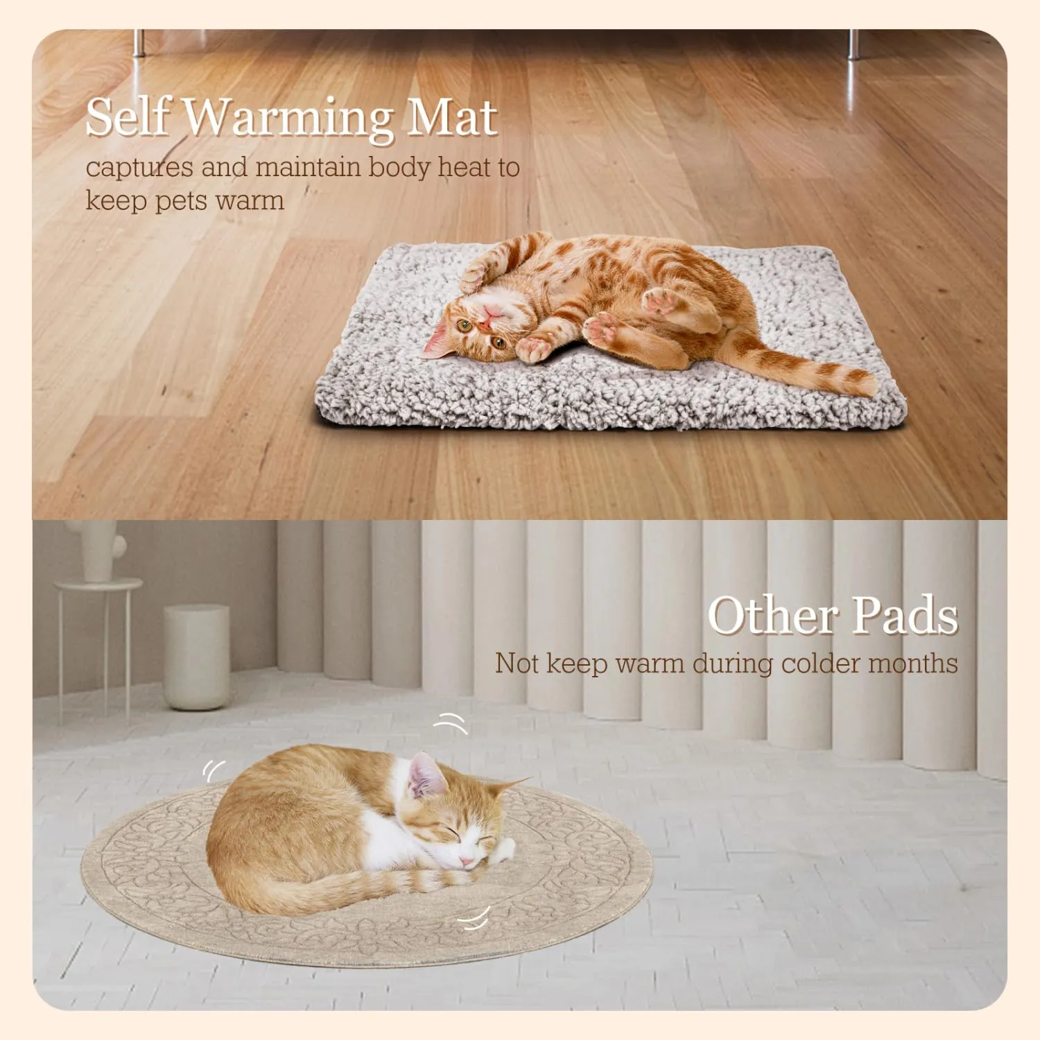 Nobleza Coperta Autoriscaldante per Cani e Gatti, Tappetino Riscaldante per Animali Domestici, Eco-Friendly Impermeabile Antiscivolo Lavabile, 40x50cm - immagine 6