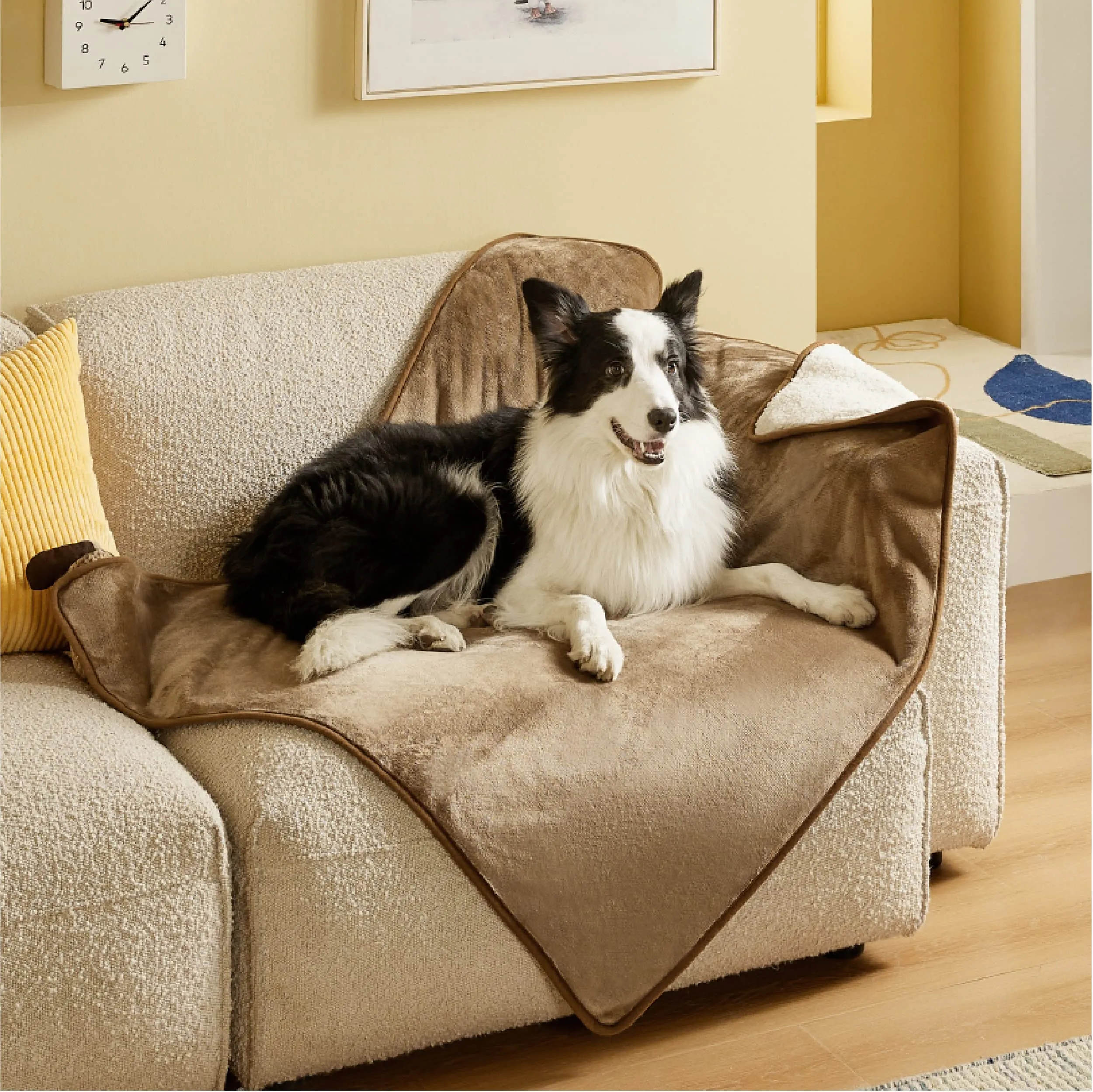 LE SURE Coperta Impermeabile per Cane Lavabile, 120x100 cm Cammello - immagine 6