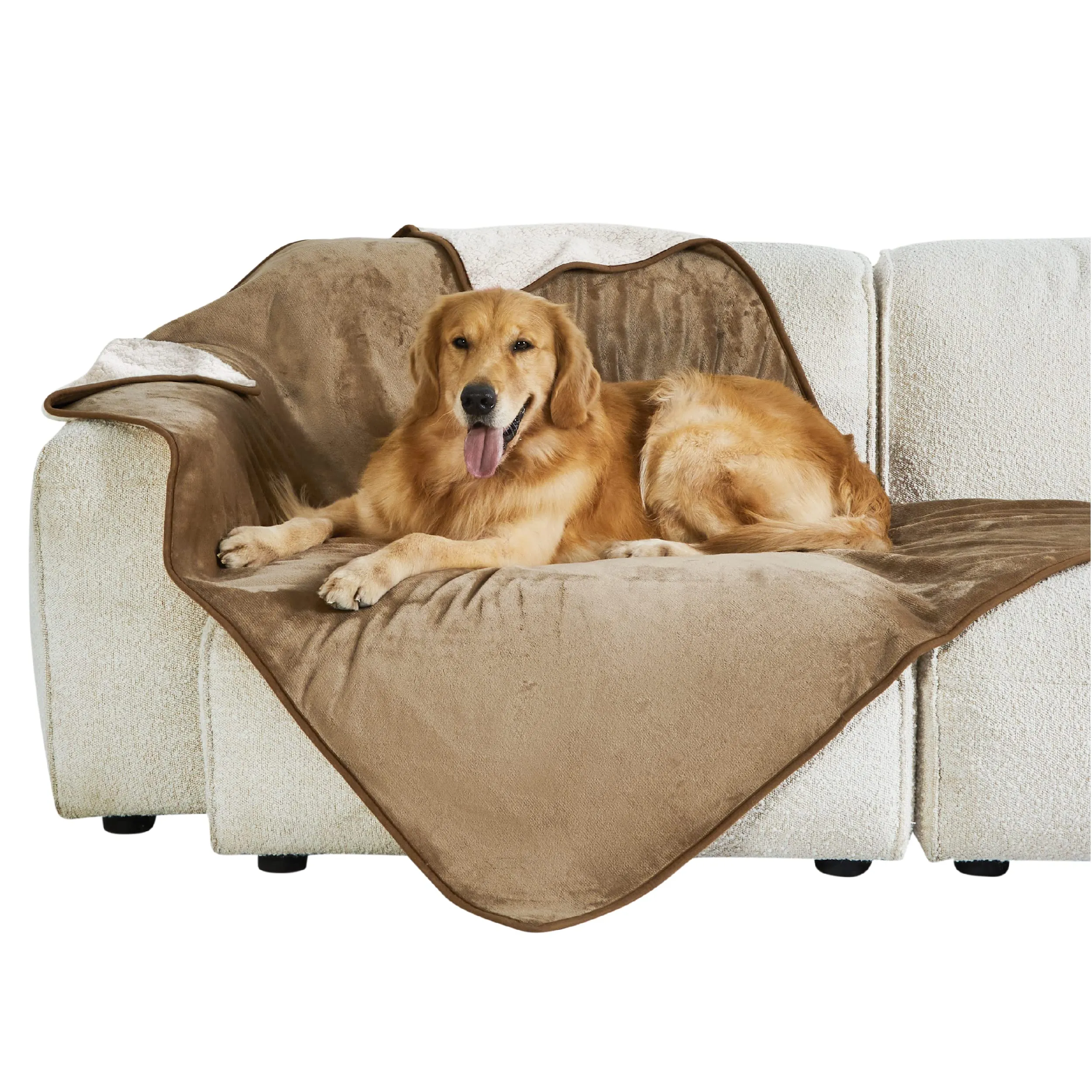 LE SURE Coperta Impermeabile per Cane Lavabile, 152x127 cm Cammello - immagine 1