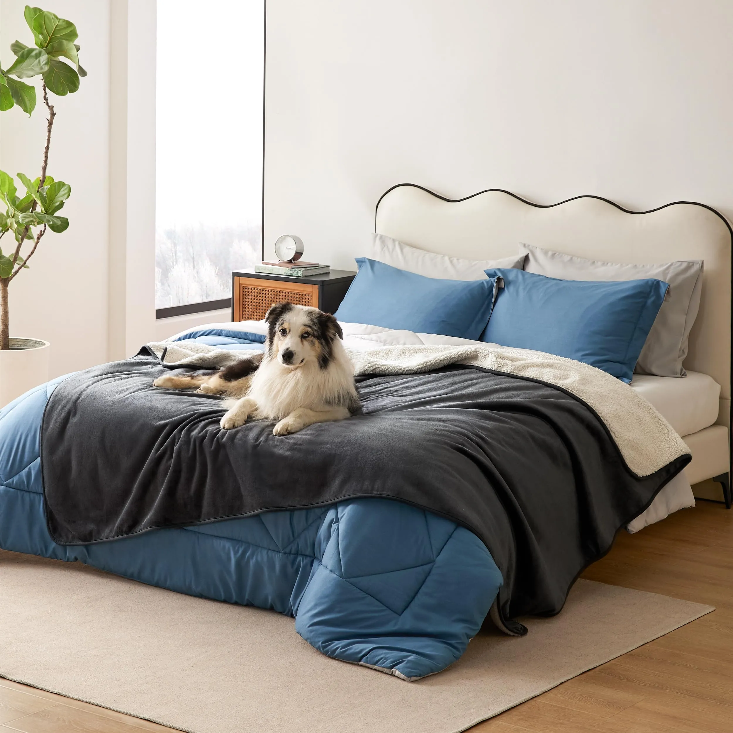 LE SURE Coperta Impermeabile per Cane Lavabile, 203x152 cm Nero - immagine 7