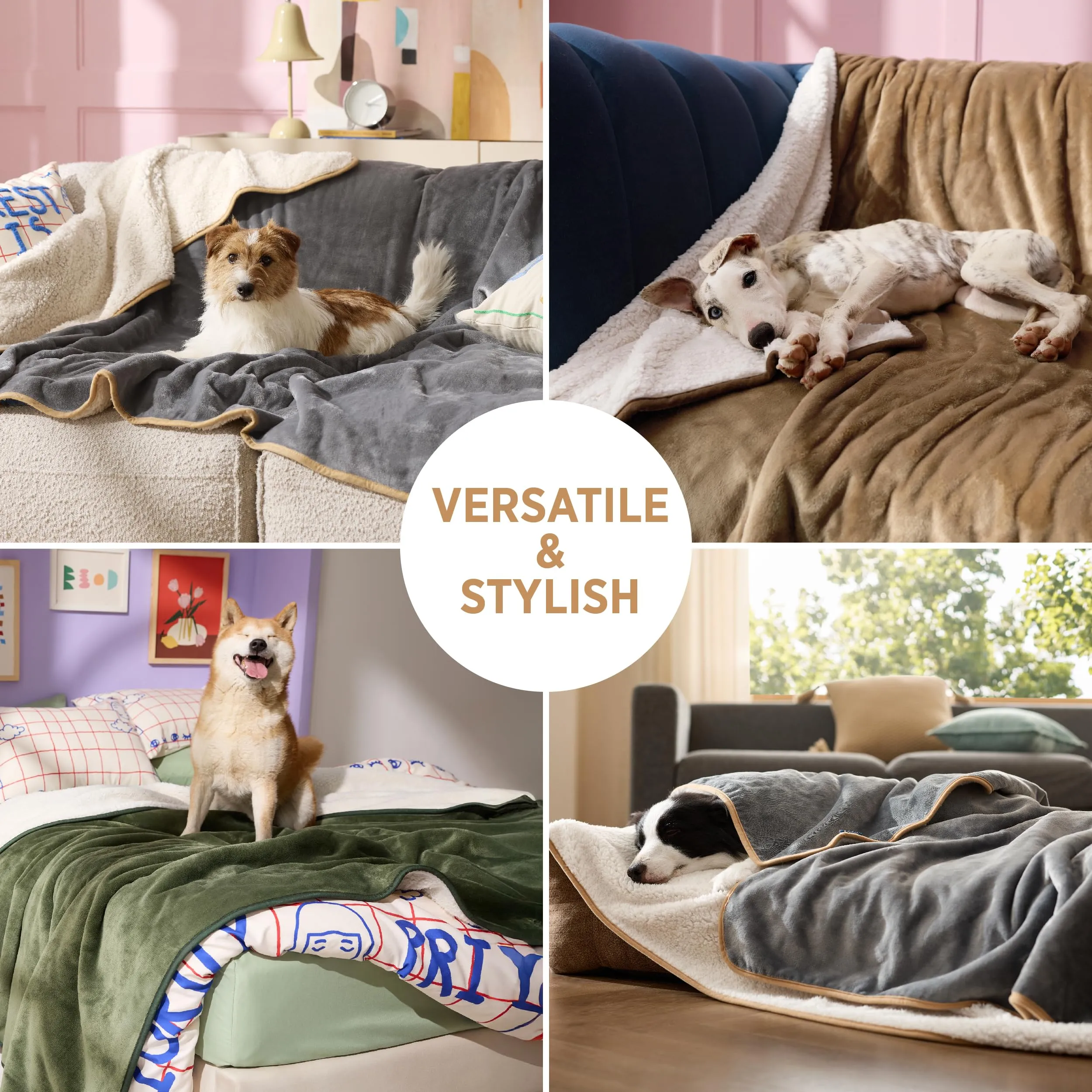 LE SURE Coperta Impermeabile per Cane Lavabile, 203x152 cm Verde Oliva - immagine 7