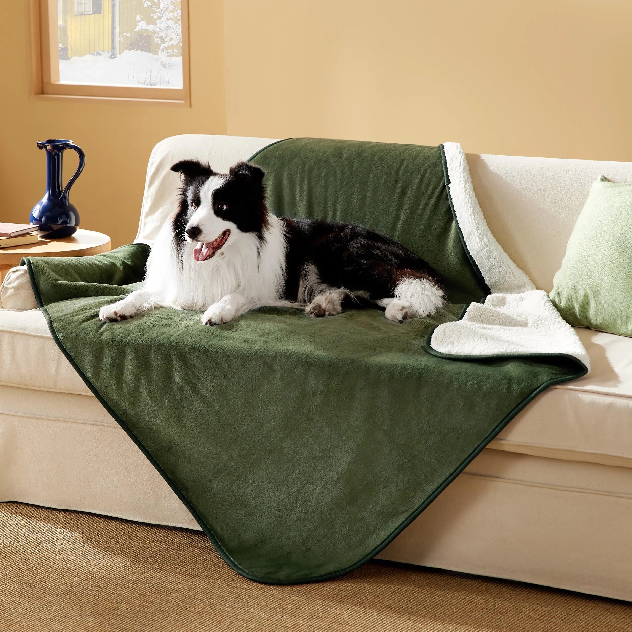 LE SURE Coperta Impermeabile per Cane Lavabile, 152x127 cm Verde Oliva - immagine 6