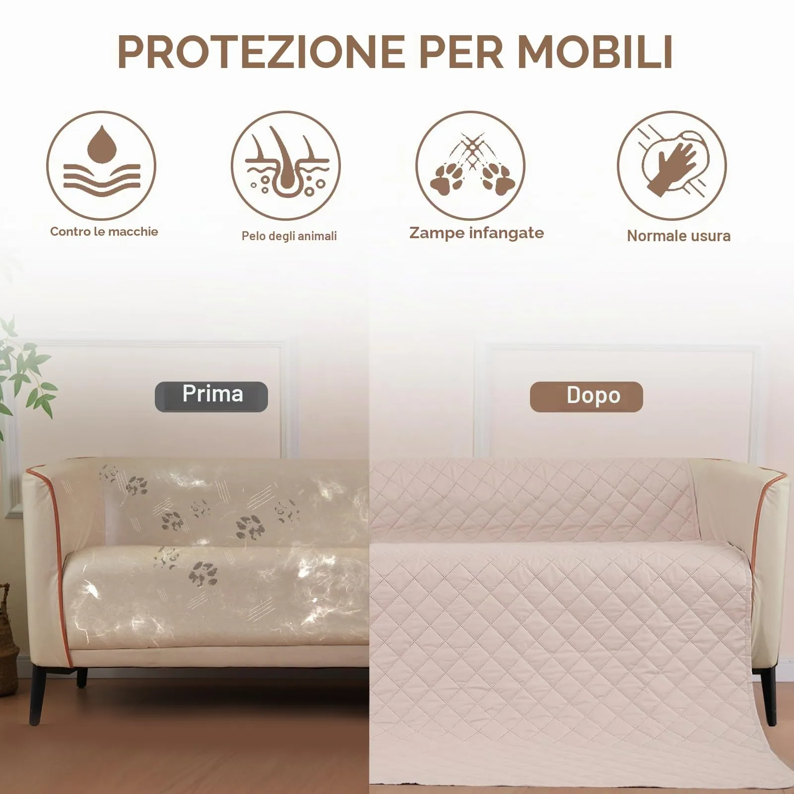 Copridivano e Copriletto Impermeabili per Cani 157 x 127 cm - immagine 5