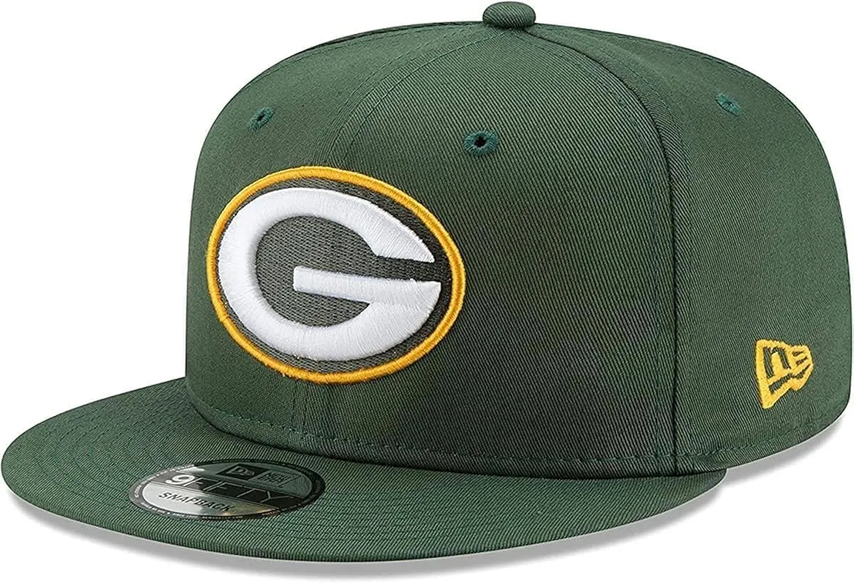 New Era NFL 9FIFTY - Cappello Regolabile con Chiusura a Scatto, Taglia Unica, Green bay Packers - Verde, Taglia Unica - immagine 1