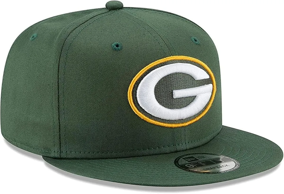 New Era NFL 9FIFTY - Cappello Regolabile con Chiusura a Scatto, Taglia Unica, Green bay Packers - Verde, Taglia Unica - immagine 3