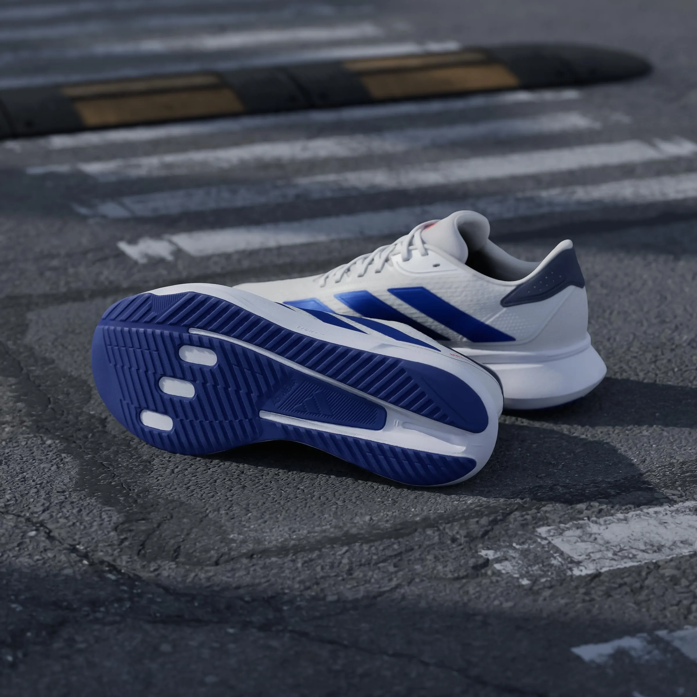 adidas Uomo Duramo SL 2 Running Shoes, Cloud White/Lucid Blue/Dark Blue, 46 EU - immagine 8