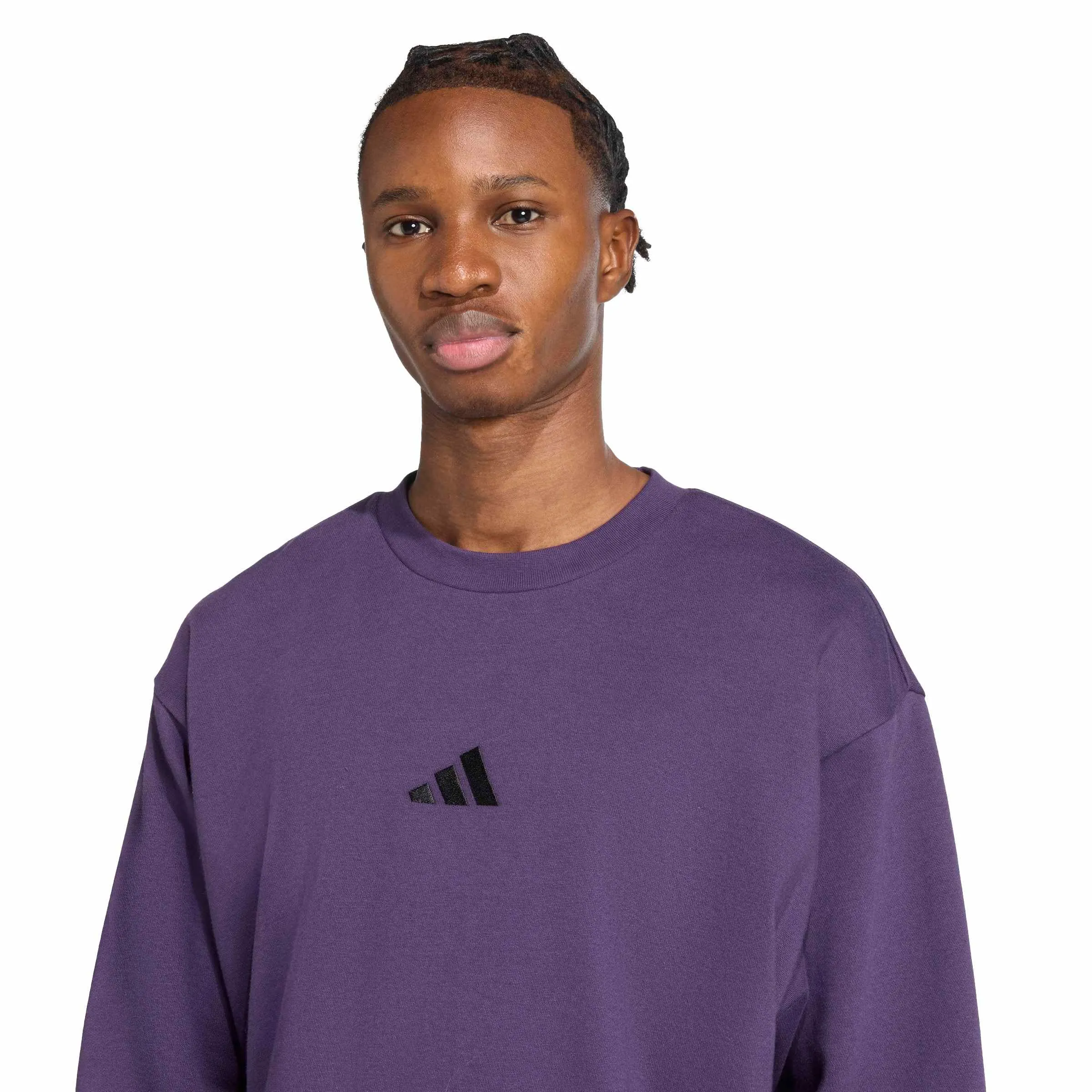 Adidas Uomo Essentials FEELCOZY Fleece Sweatshirt, Aurora Plum/Black, L - immagine 5