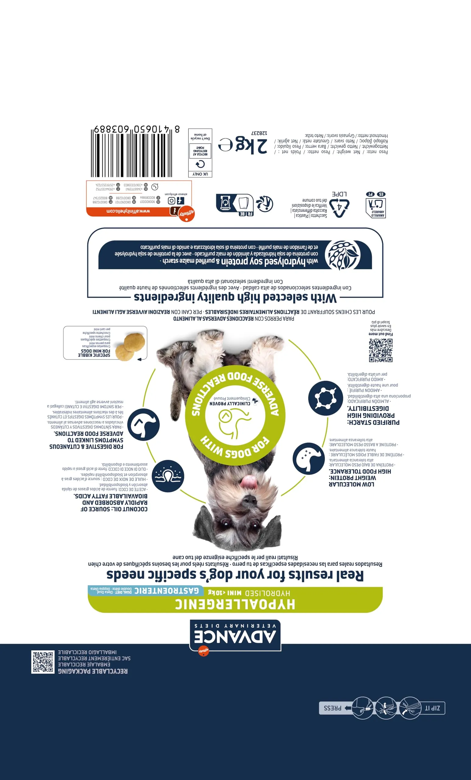 Advance Veterinary Diets Hypoallergenic, Cibo per Cani Mini, 2kg - immagine 3