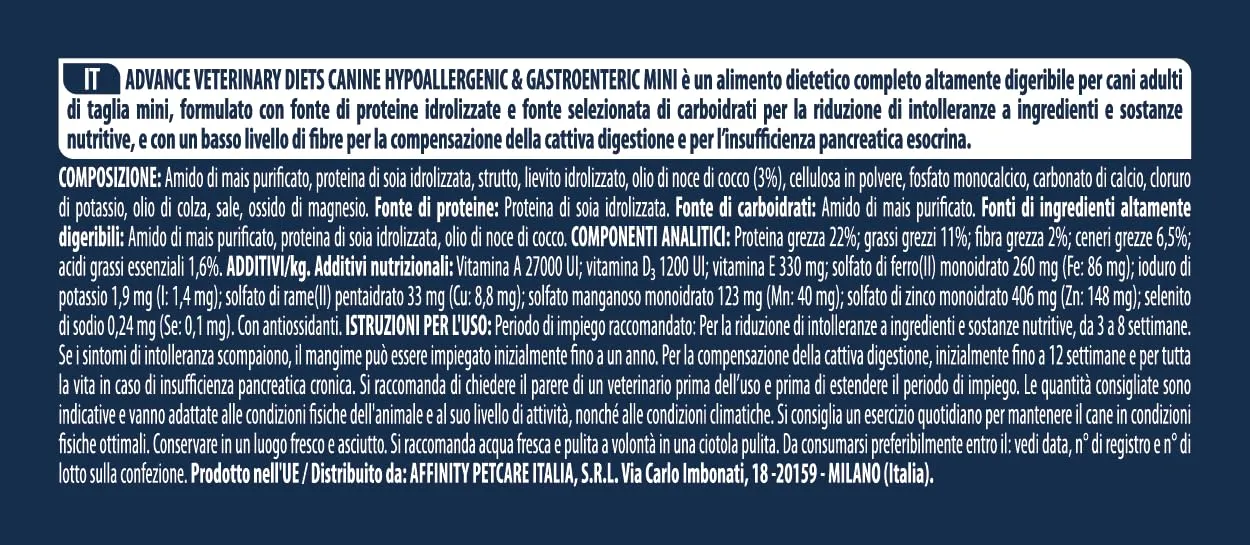 Advance Veterinary Diets Hypoallergenic, Cibo per Cani Mini, 2kg - immagine 4