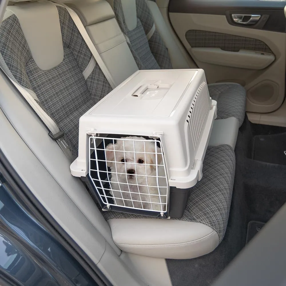Ferplast Trasportino Rigido per Cani Piccola Taglia e Gatti Atlas 20 El, Box per Trasporto di Animali, Plastica Robusta, Porta in Acciaio Plasticato, Griglie per L'Aerazione, 37 X 58 X H 32 cm Nero - immagine 3