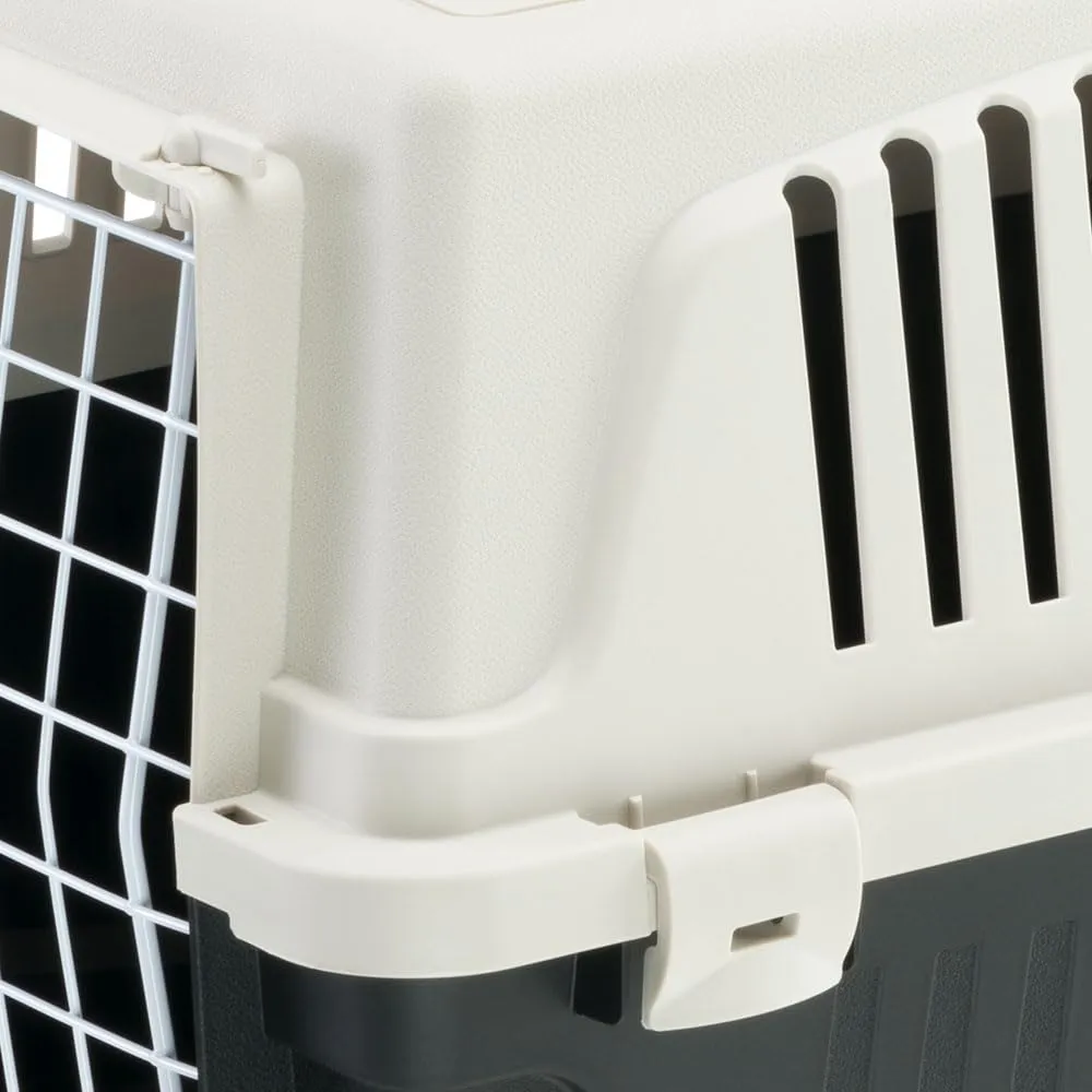 Ferplast Trasportino Rigido per Cani Piccola Taglia e Gatti Atlas 20 El, Box per Trasporto di Animali, Plastica Robusta, Porta in Acciaio Plasticato, Griglie per L'Aerazione, 37 X 58 X H 32 cm Nero - immagine 5