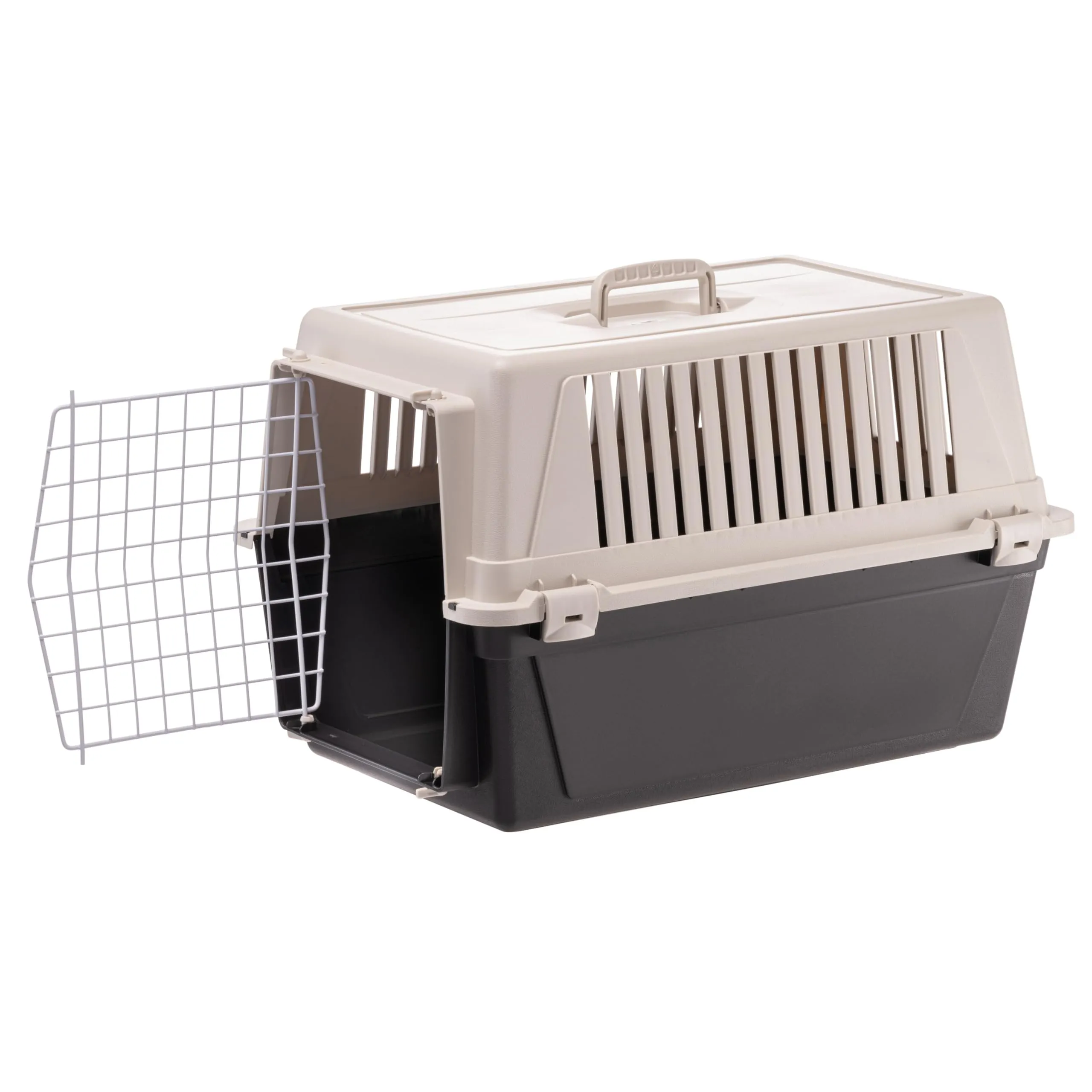 Ferplast Trasportino per Cani e Gatti fino a 15 Kg, Taglia Media, Porta in Ferro Plastificato, Fessure di Aerazione, 40x60x38 cm, Atlas 30 EL Rigido, Nero - immagine 8