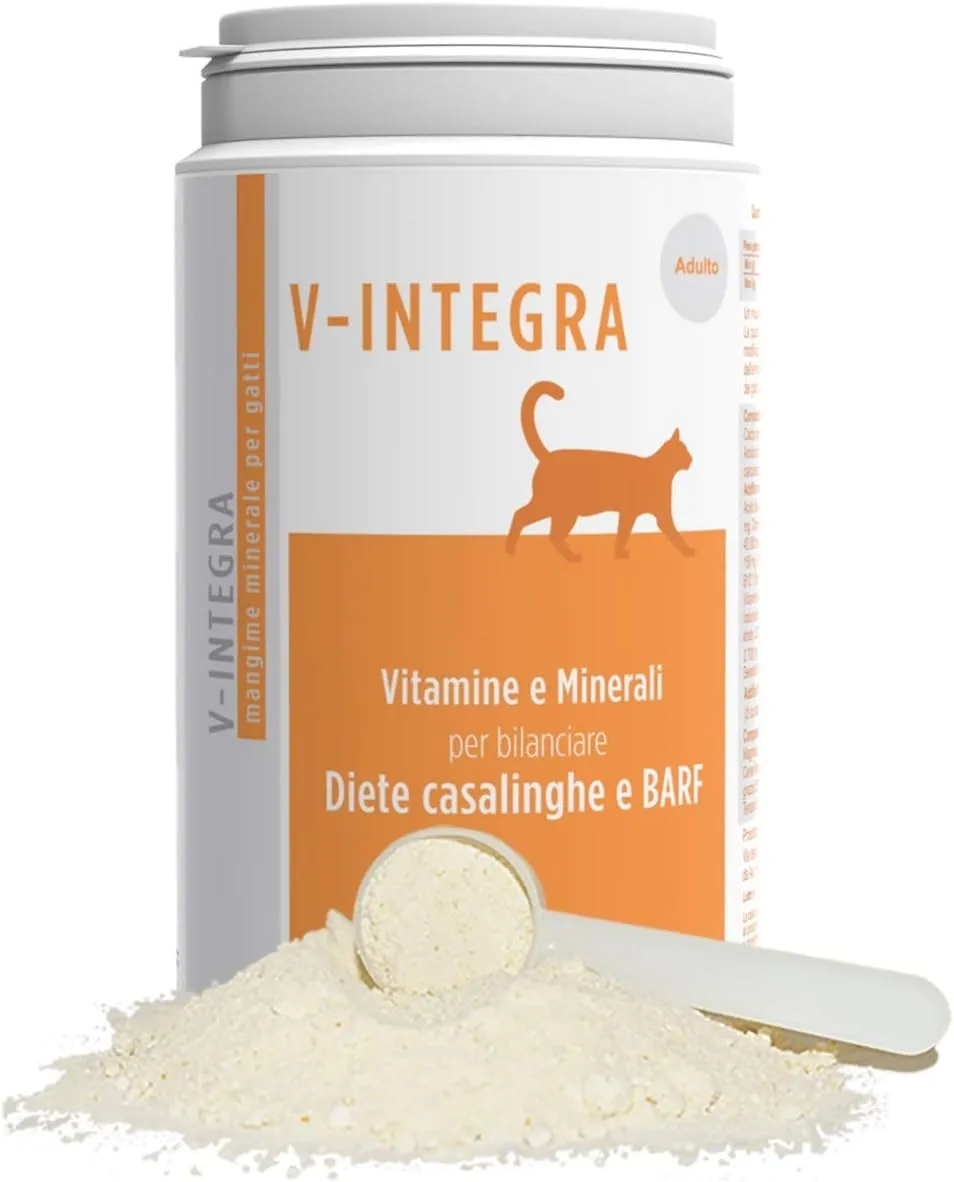 V-INTEGRA Gatto Adulto - Integratore Completo Ricco di Vitamine e Minerali, per la Dieta Casalinga di gatti adulti di tutte le età - 200g - Made in Italy - immagine 4
