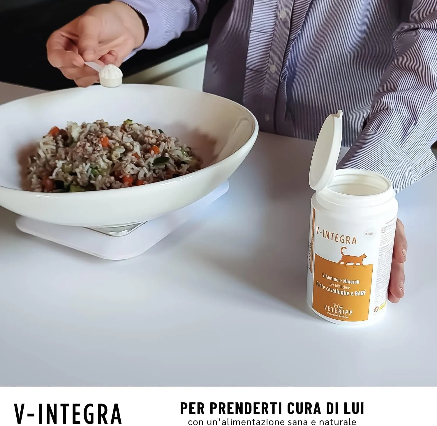 V-INTEGRA Gatto Adulto - Integratore Completo Ricco di Vitamine e Minerali, per la Dieta Casalinga di gatti adulti di tutte le età - 200g - Made in Italy - immagine 6