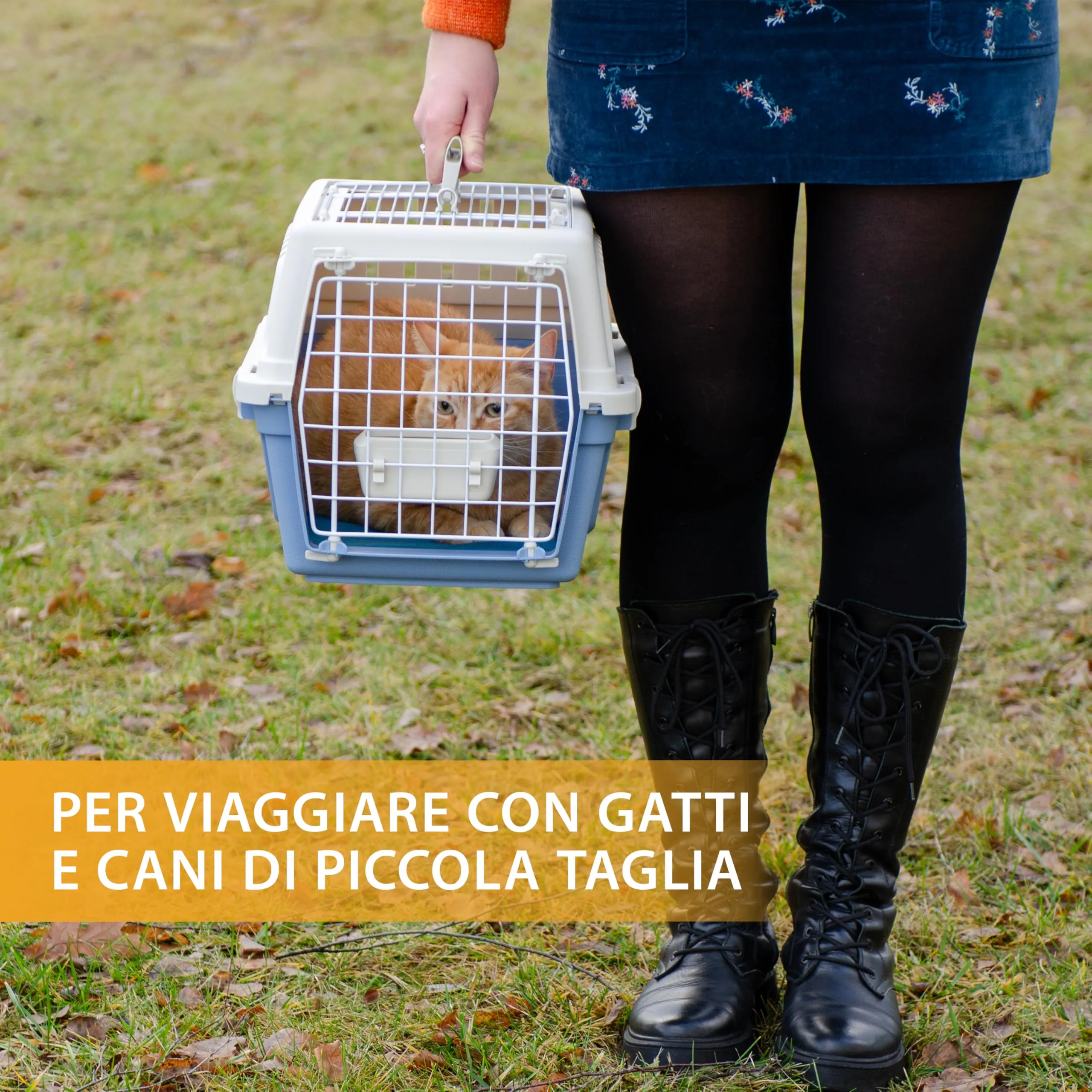 Ferplast Trasportino Gatto, Trasportino Cane Taglia Piccola, Cani e Gatti max 5 Kg, Tetto Apribile, con Cuscino e Ciotola inclusi 32,5 x 48 x h 29 cm, ATLAS 10 OPEN Trasportino Rigido, - immagine 4