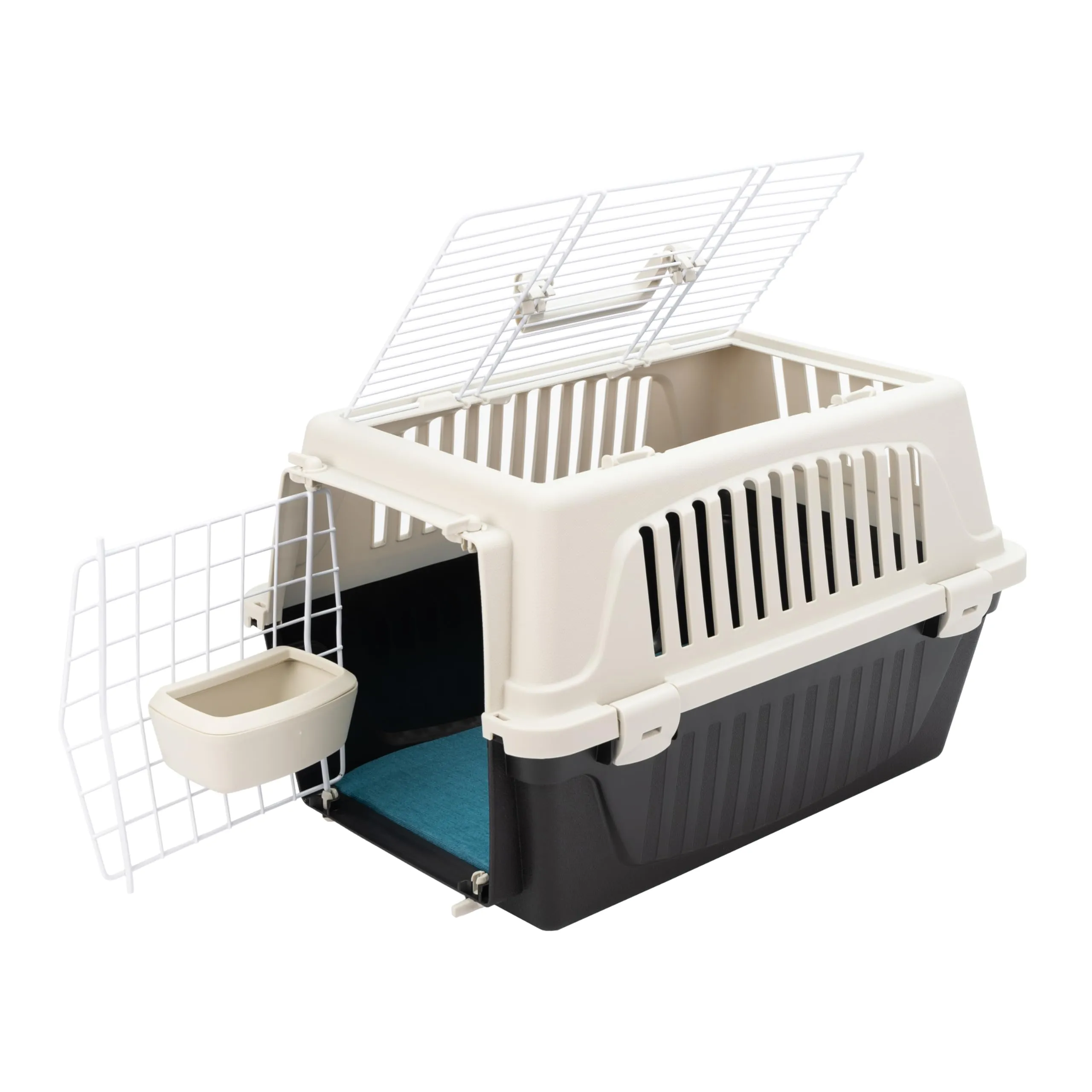 Ferplast Trasportino Gatto, Trasportino Cane Taglia Piccola, Cani e Gatti max 5 Kg, Tetto Apribile, con Cuscino e Ciotola inclusi 32,5 x 48 x h 29 cm, ATLAS 10 OPEN Trasportino Rigido, - immagine 9